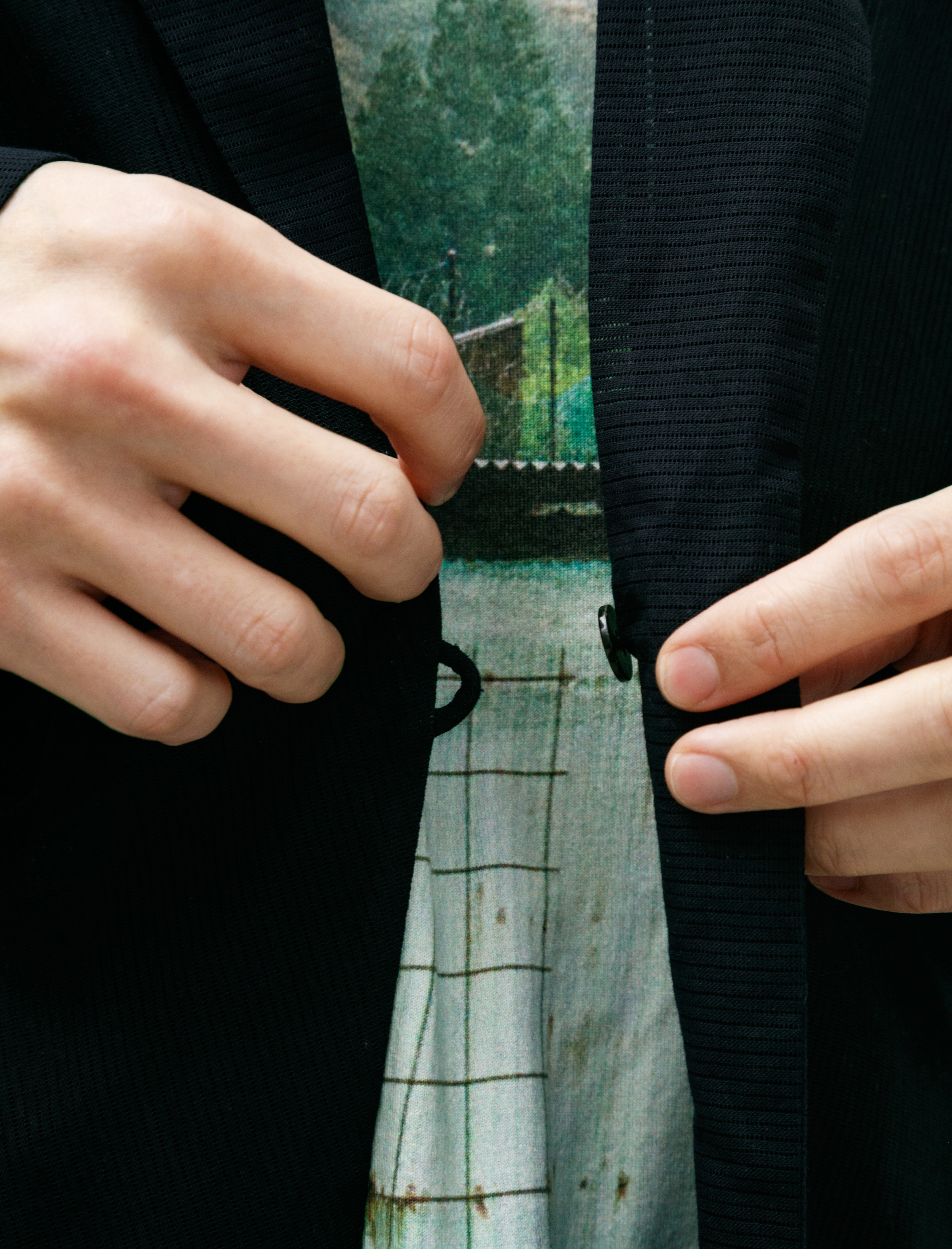 Seya Meitei Jacket Leno Cloth Night River