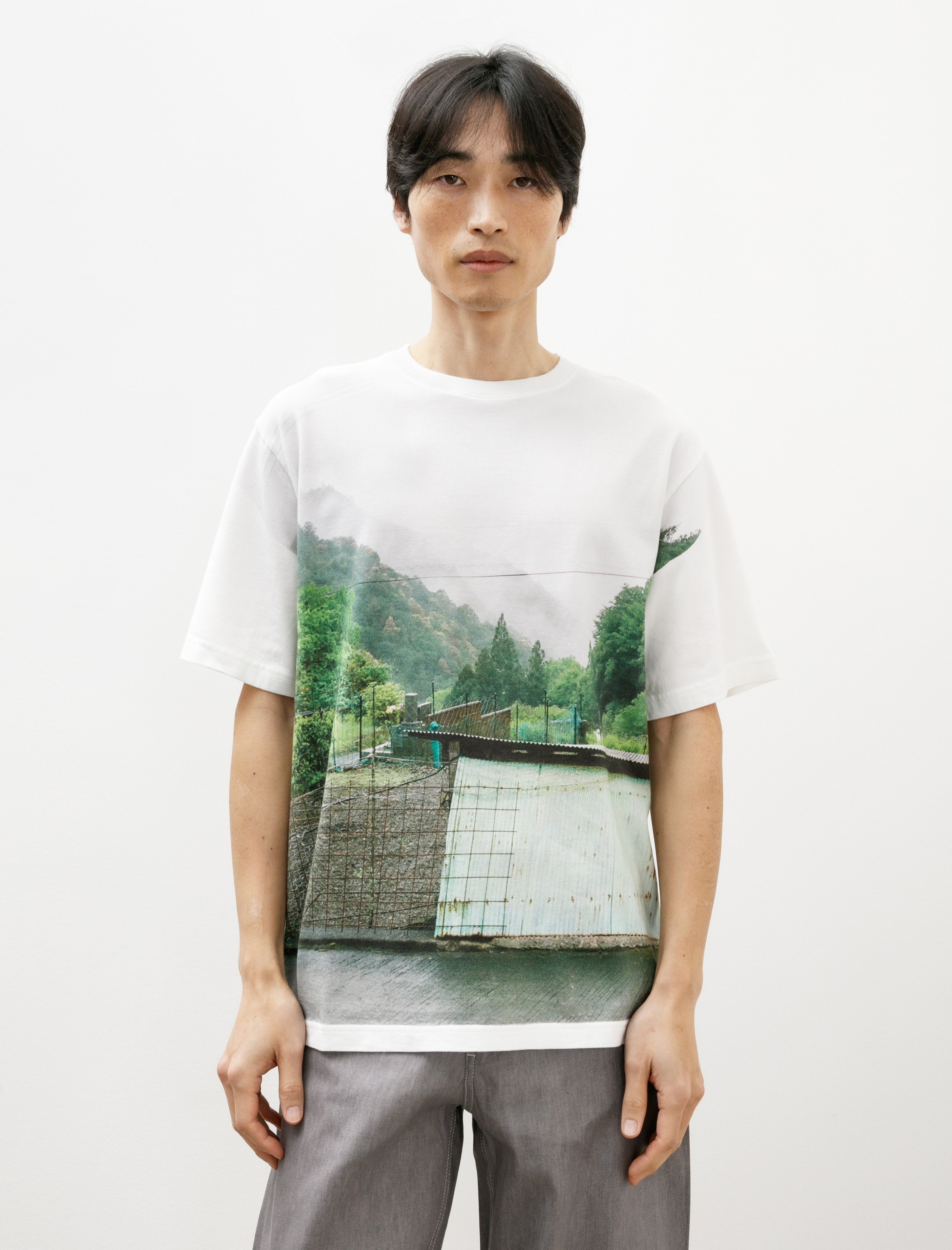 Seya Printed T-Shirt White Fog Colour Print