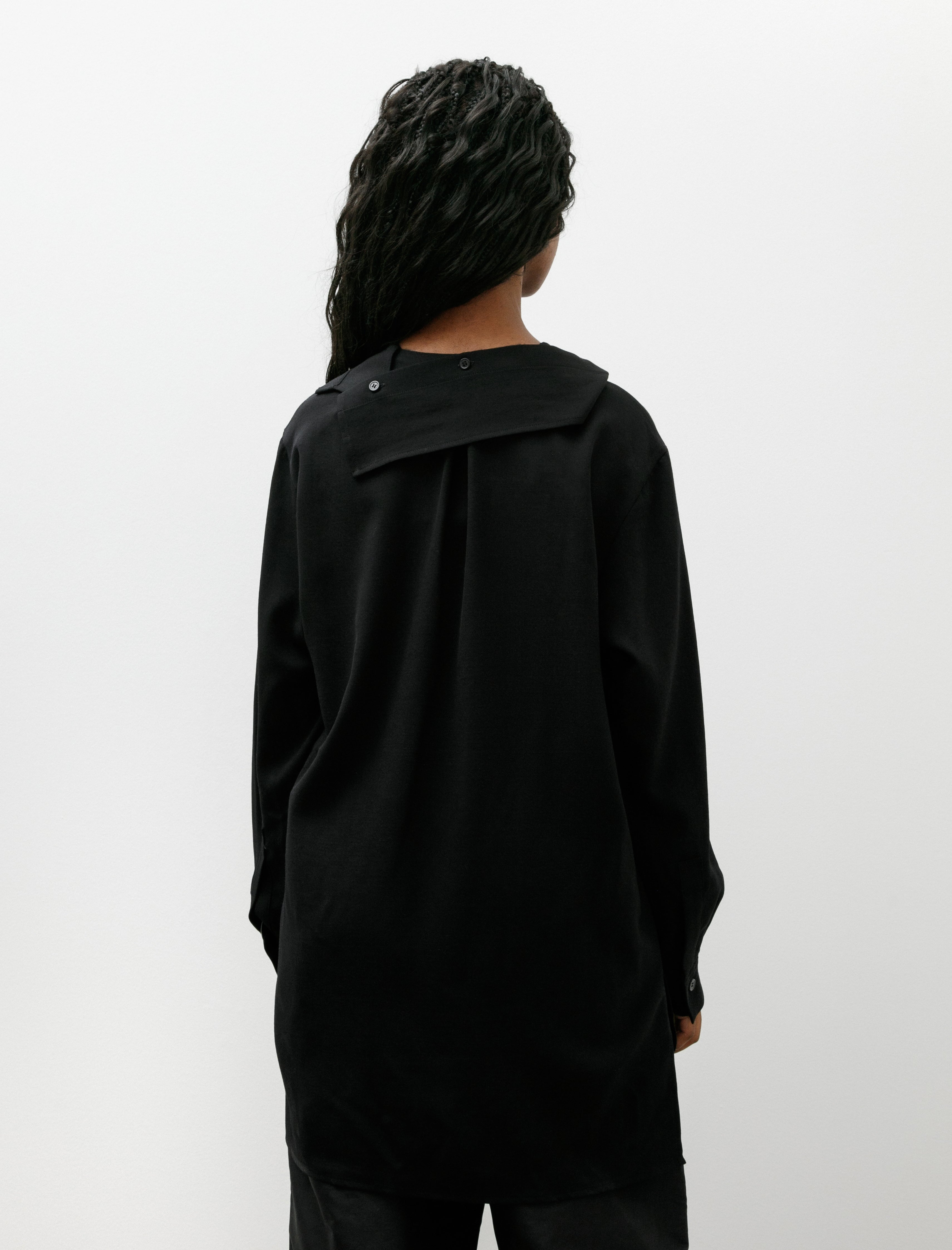 Y's by Yohji Yamamoto Sailor Collar Blouse Black