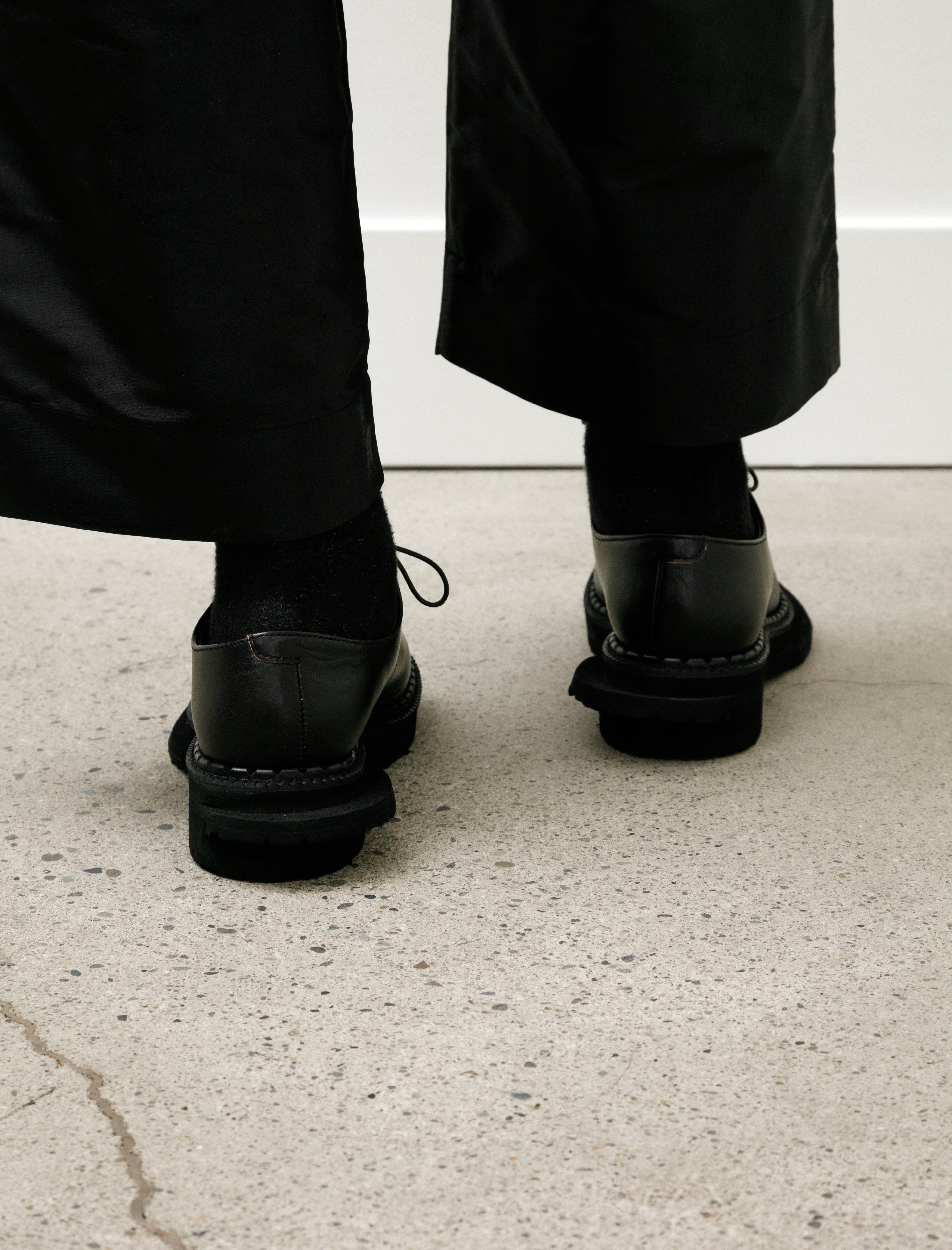 Y's by Yohji Yamamoto Irregular Shoes Leather Black