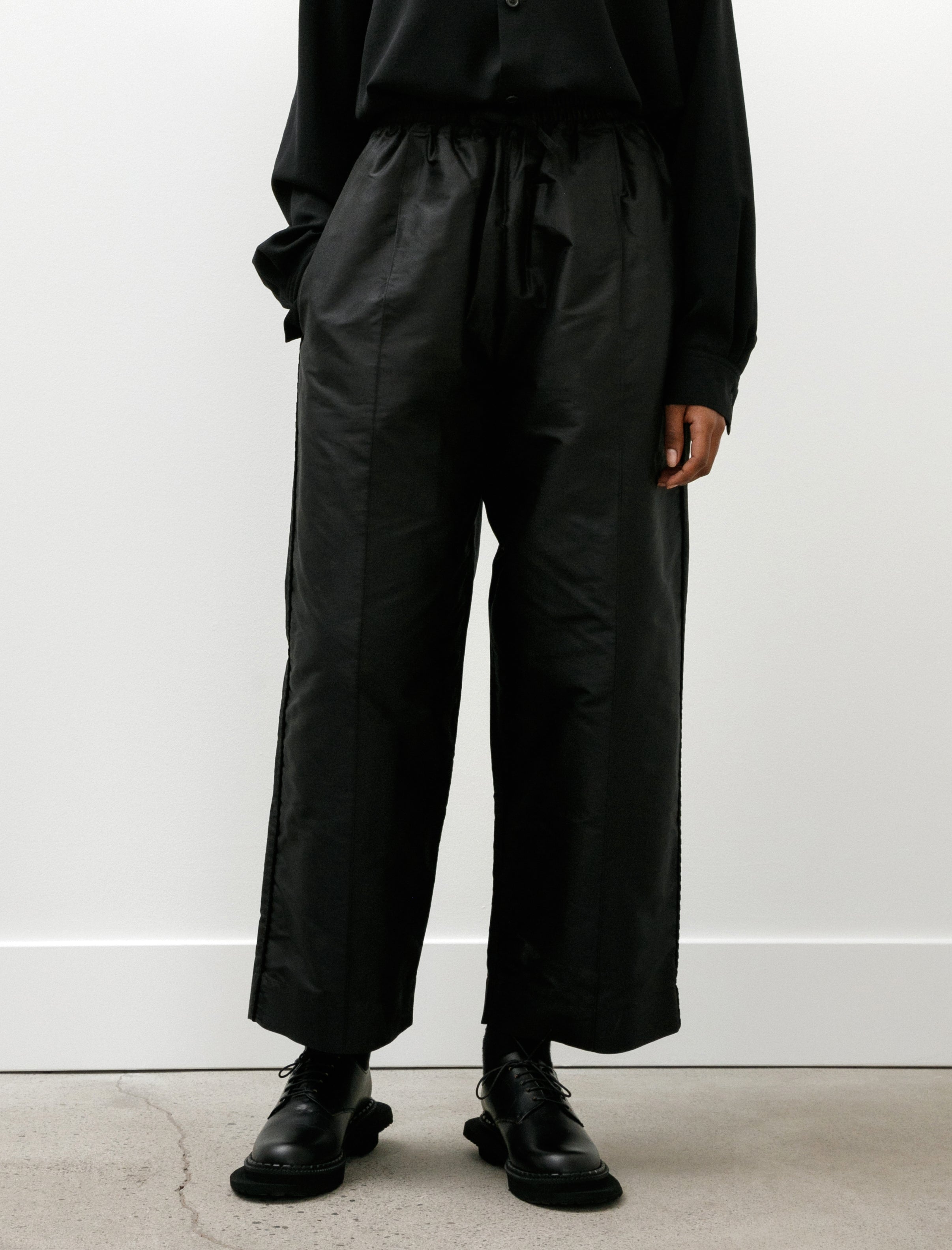 Cawley Silk Dupion Luna Trousers with Trim Black