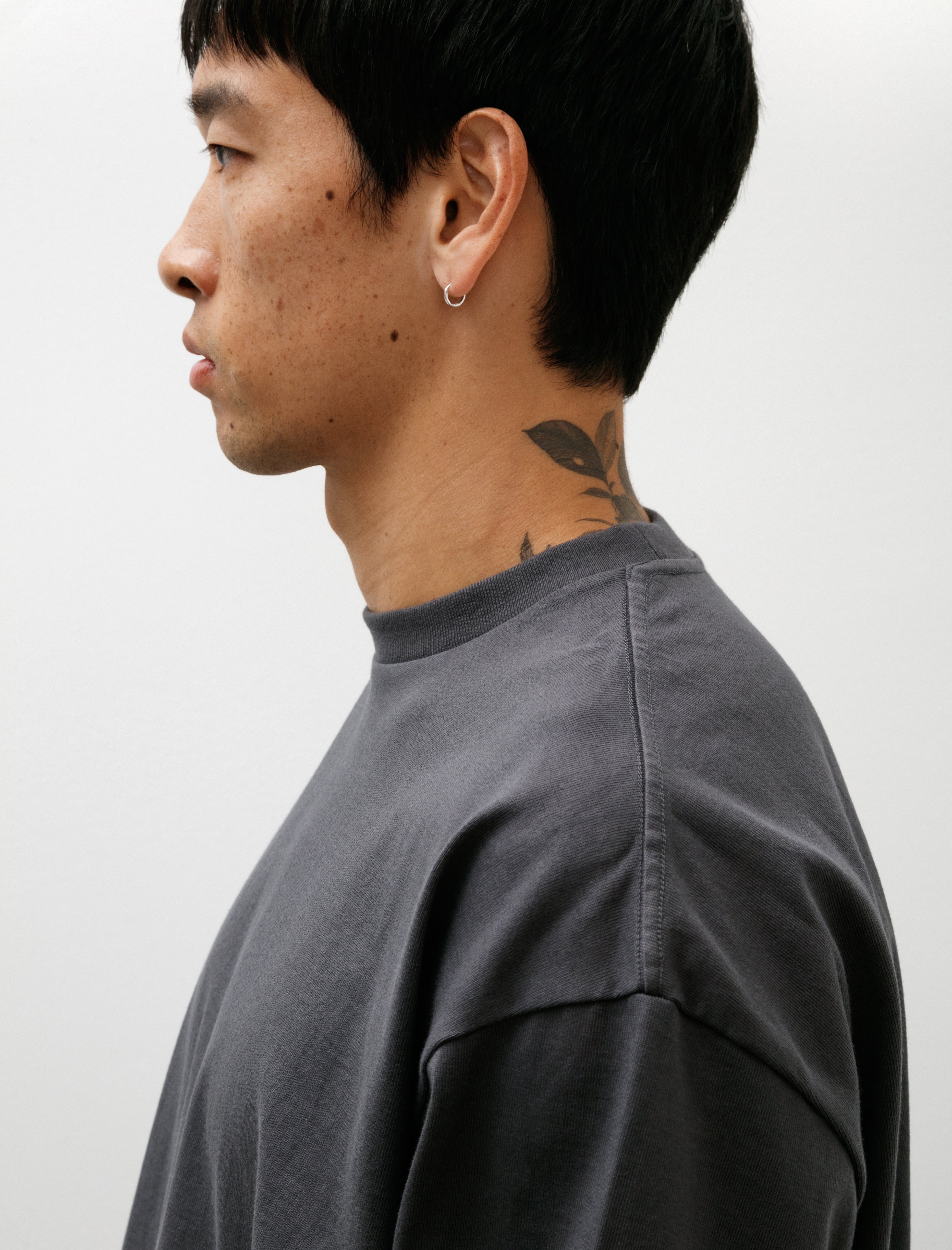 Graphpaper Heavy Weight L/S Oversized Tee Gray