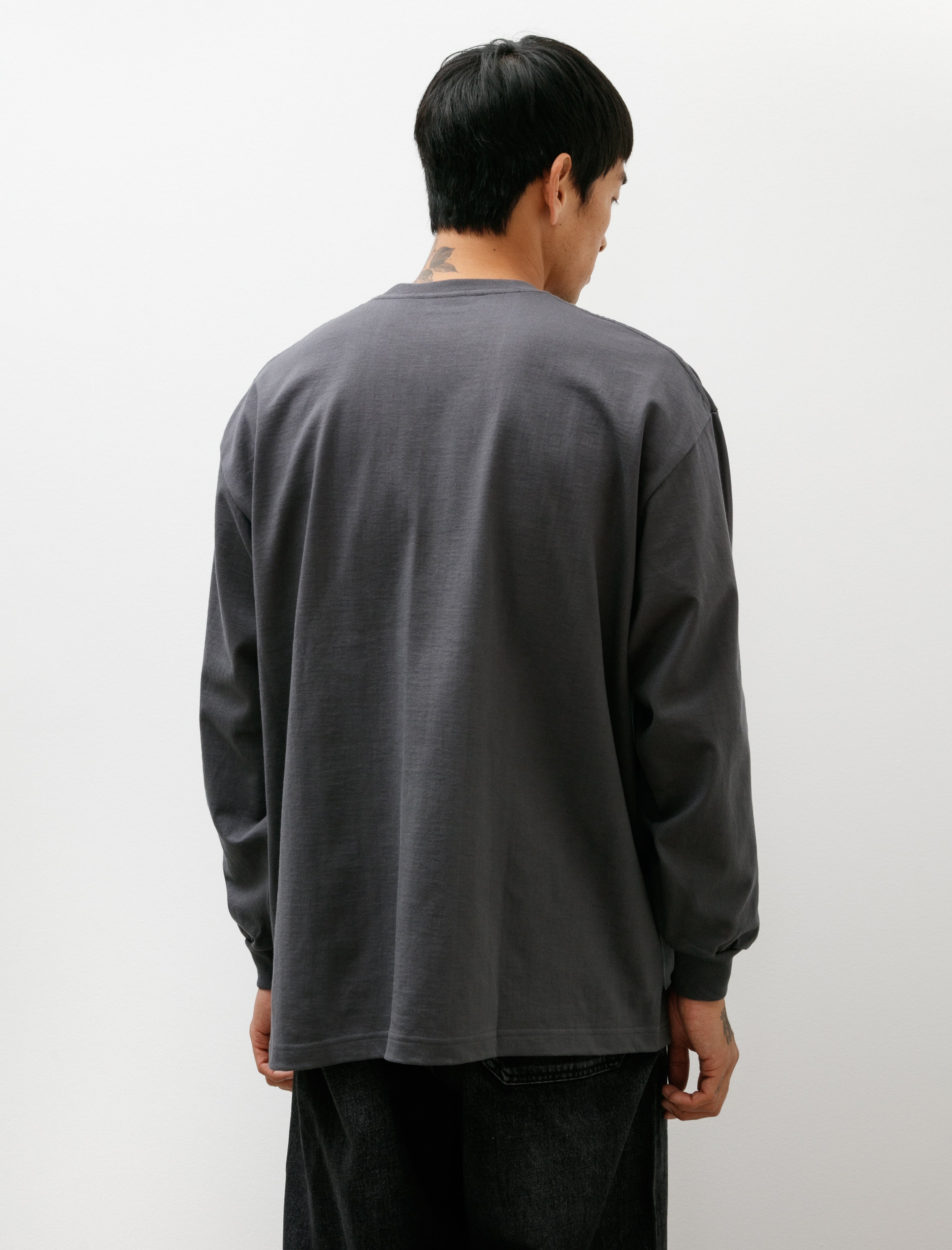 Graphpaper Heavy Weight L/S Oversized Tee Gray