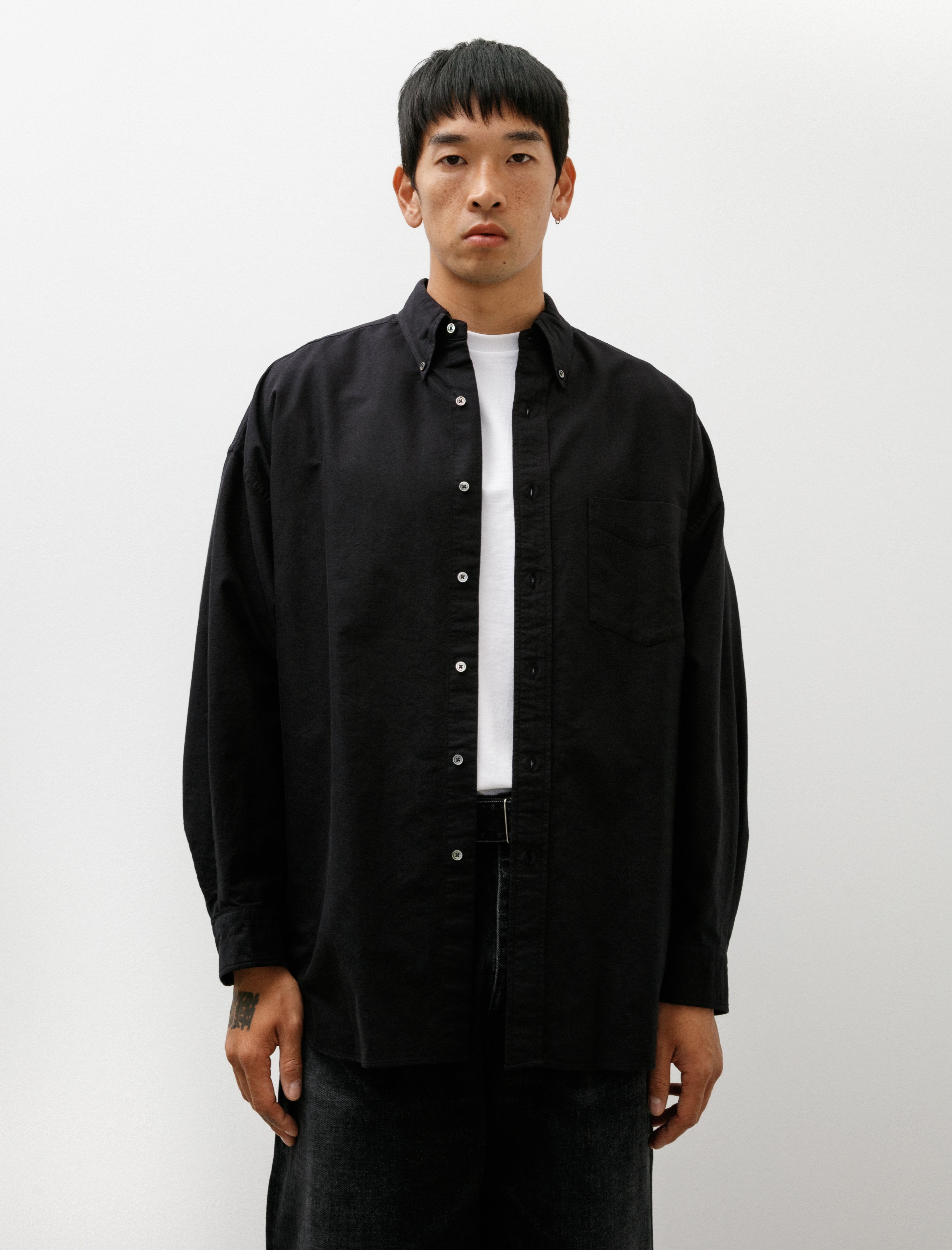 Graphpaper Oxford L/S Oversized B.D Shirt Black