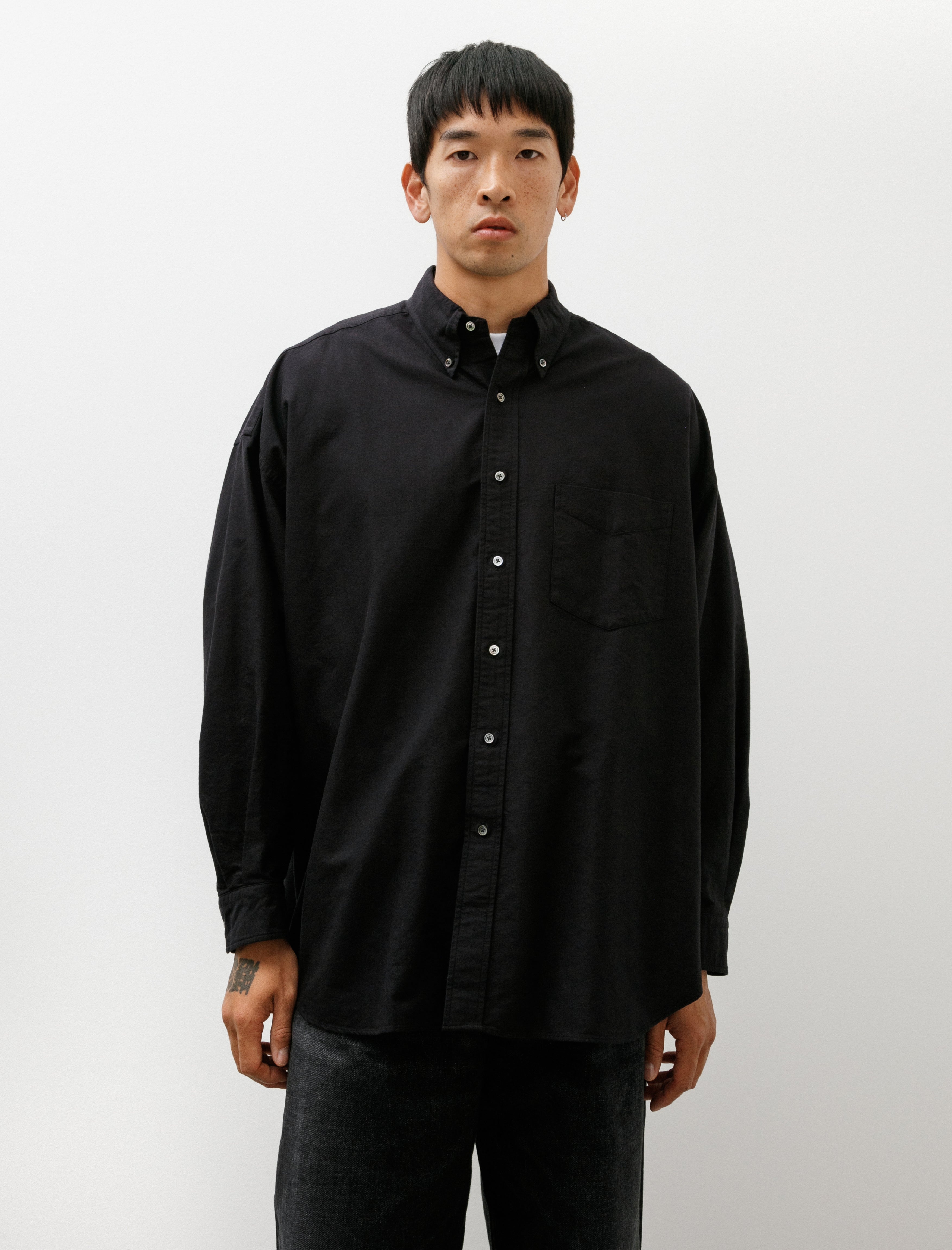 Graphpaper Oxford L/S Oversized B.D Shirt Black