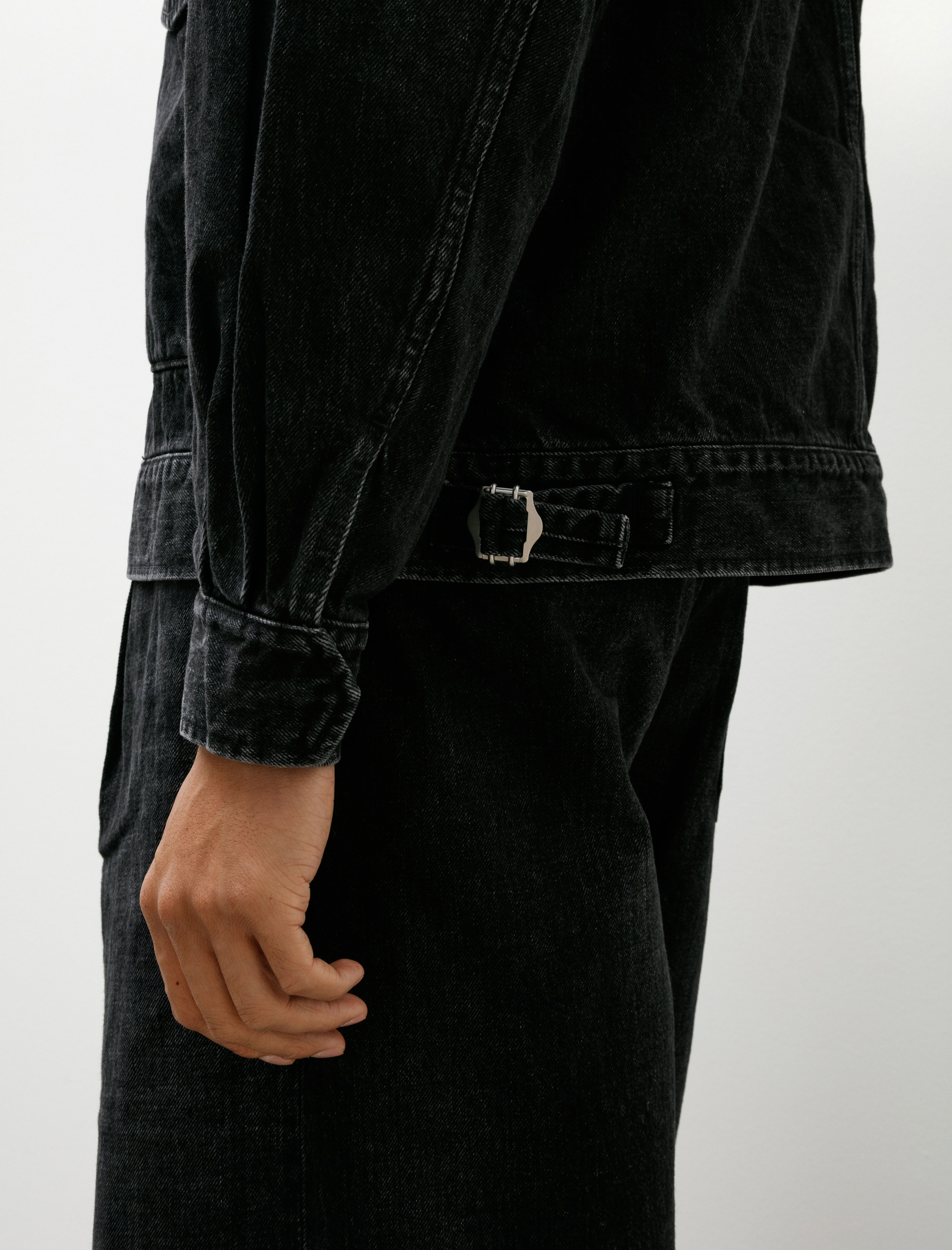 Graphpaper Selvage Denim Zip Jacket Black Dark Fade
