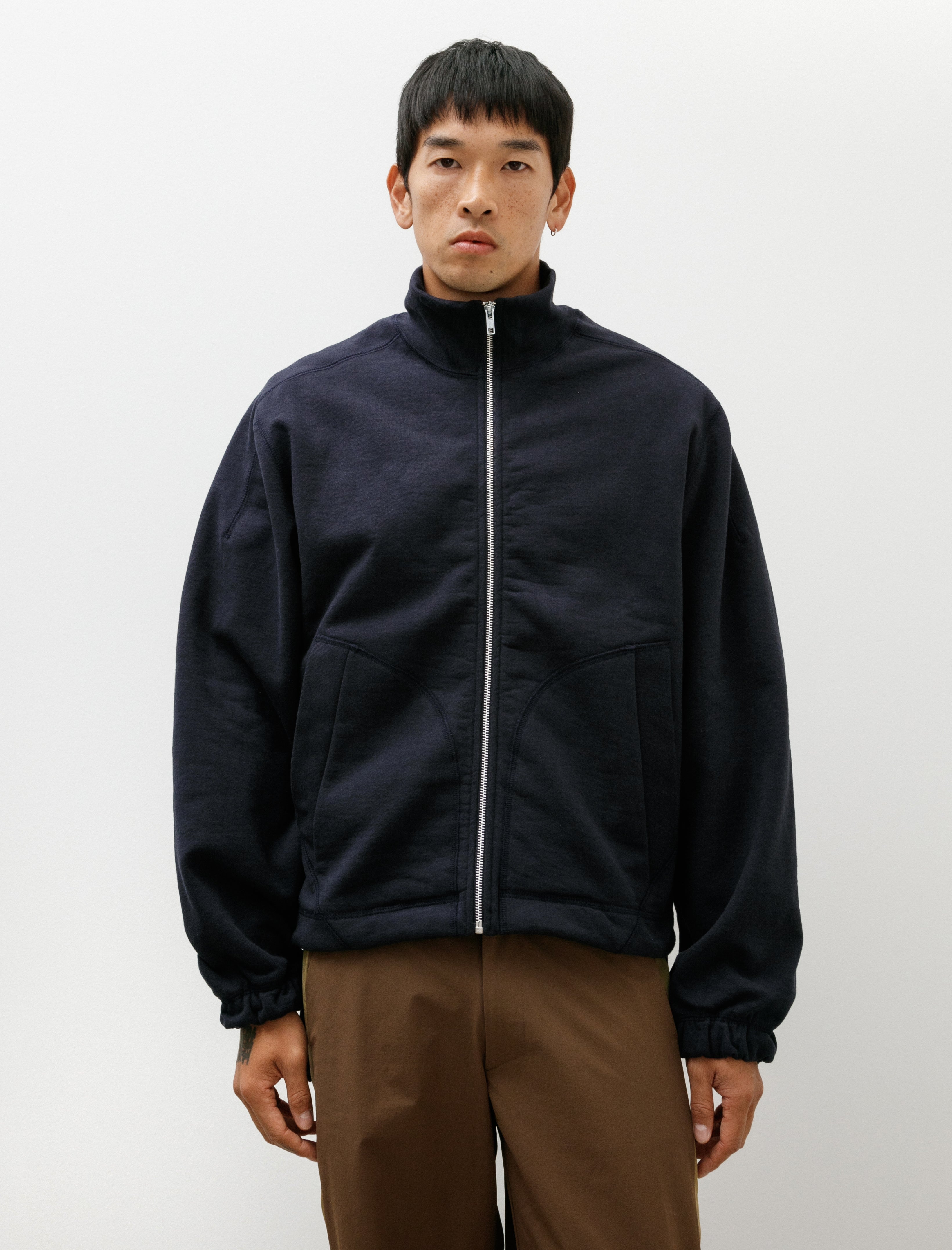 Colin Meredith Knot Zip Sweater Navy