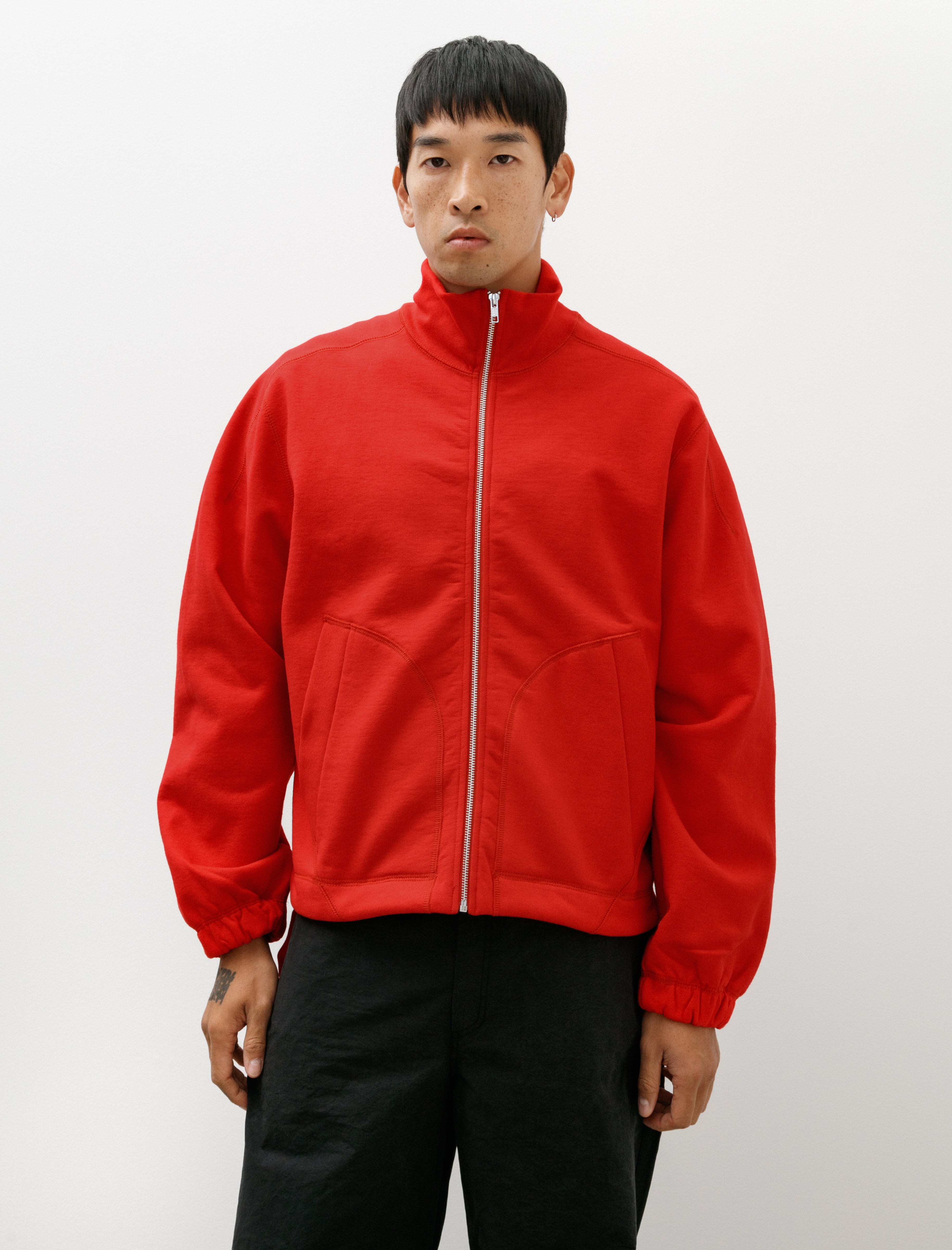 Colin Meredith Knot Zip Sweater Rouge
