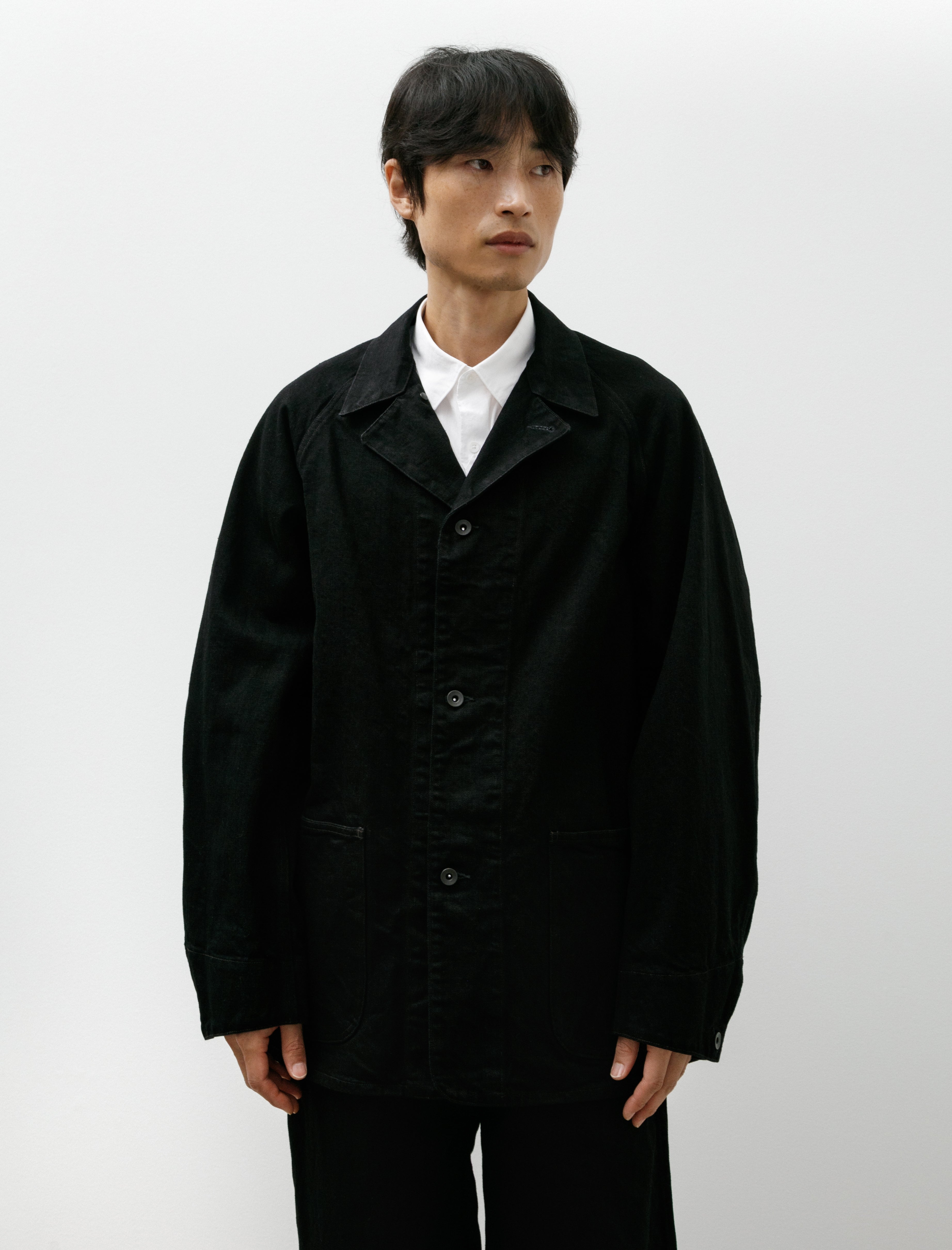 Comoli Black Denim Work Jacket