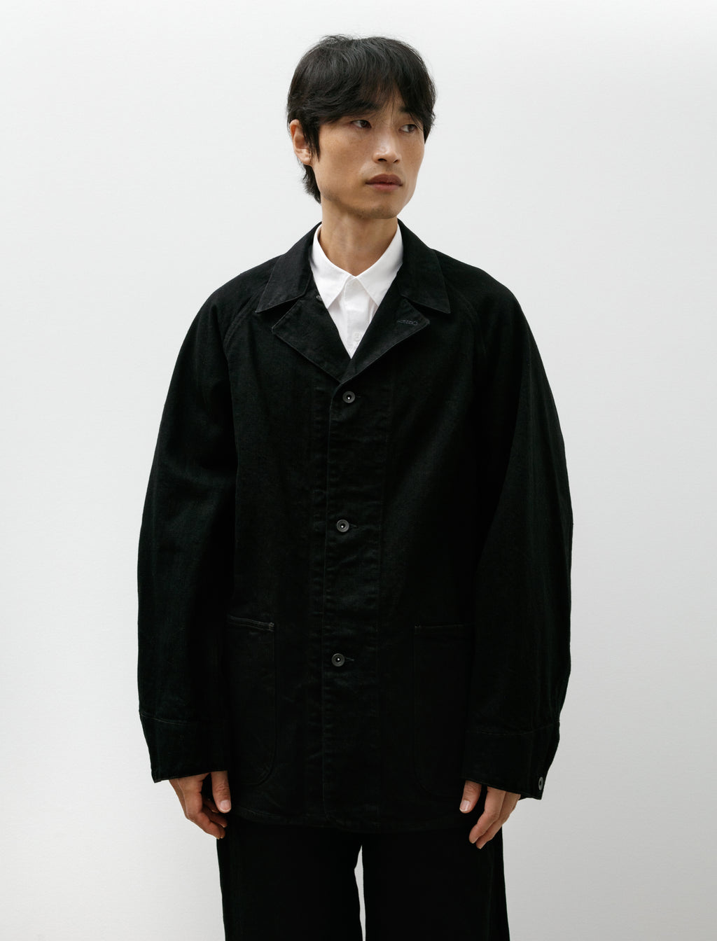 【COMOLI】Black Denim B.D.U Jacket nbrmenssept82025kimecomm-