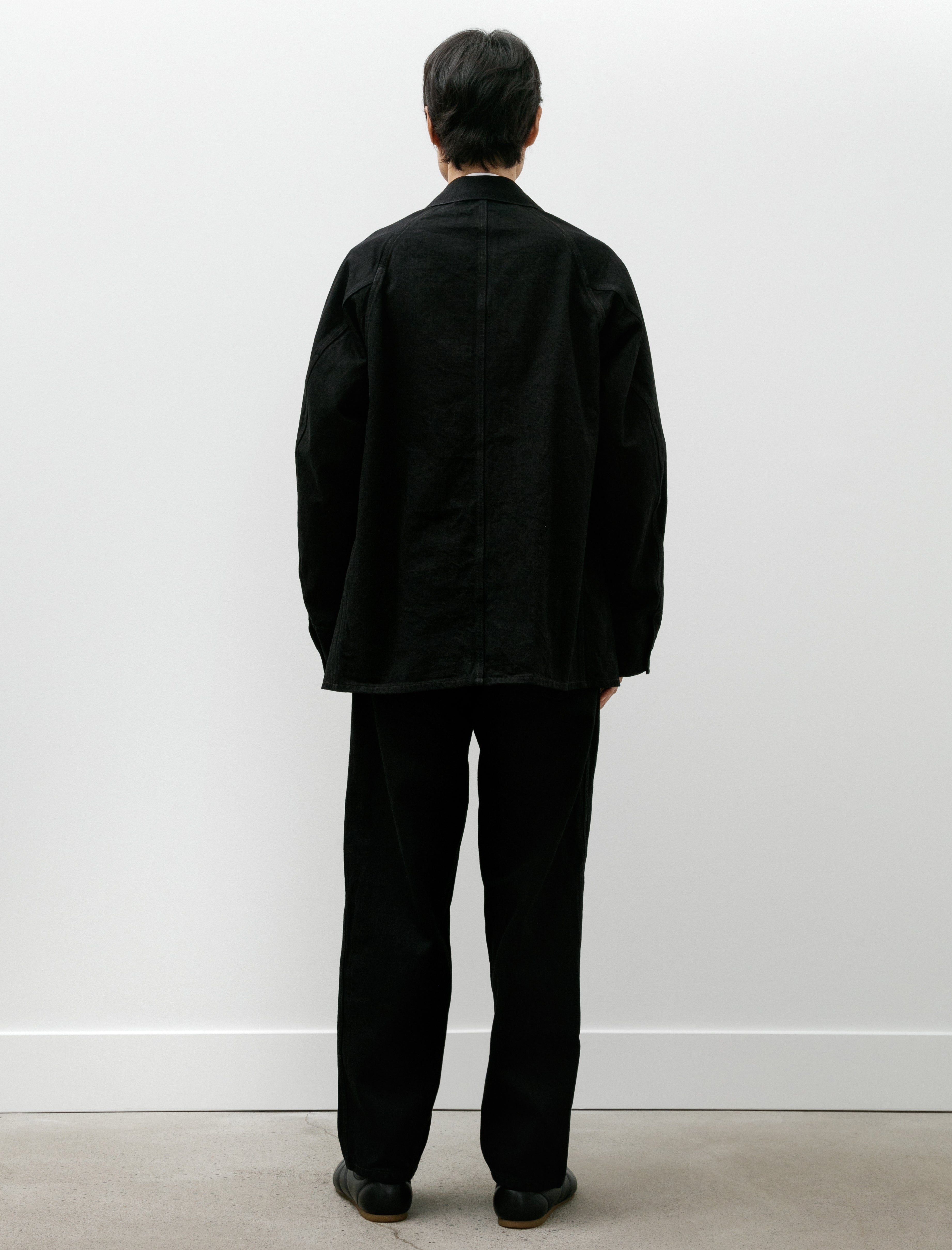 Comoli Black Denim Belted Pants