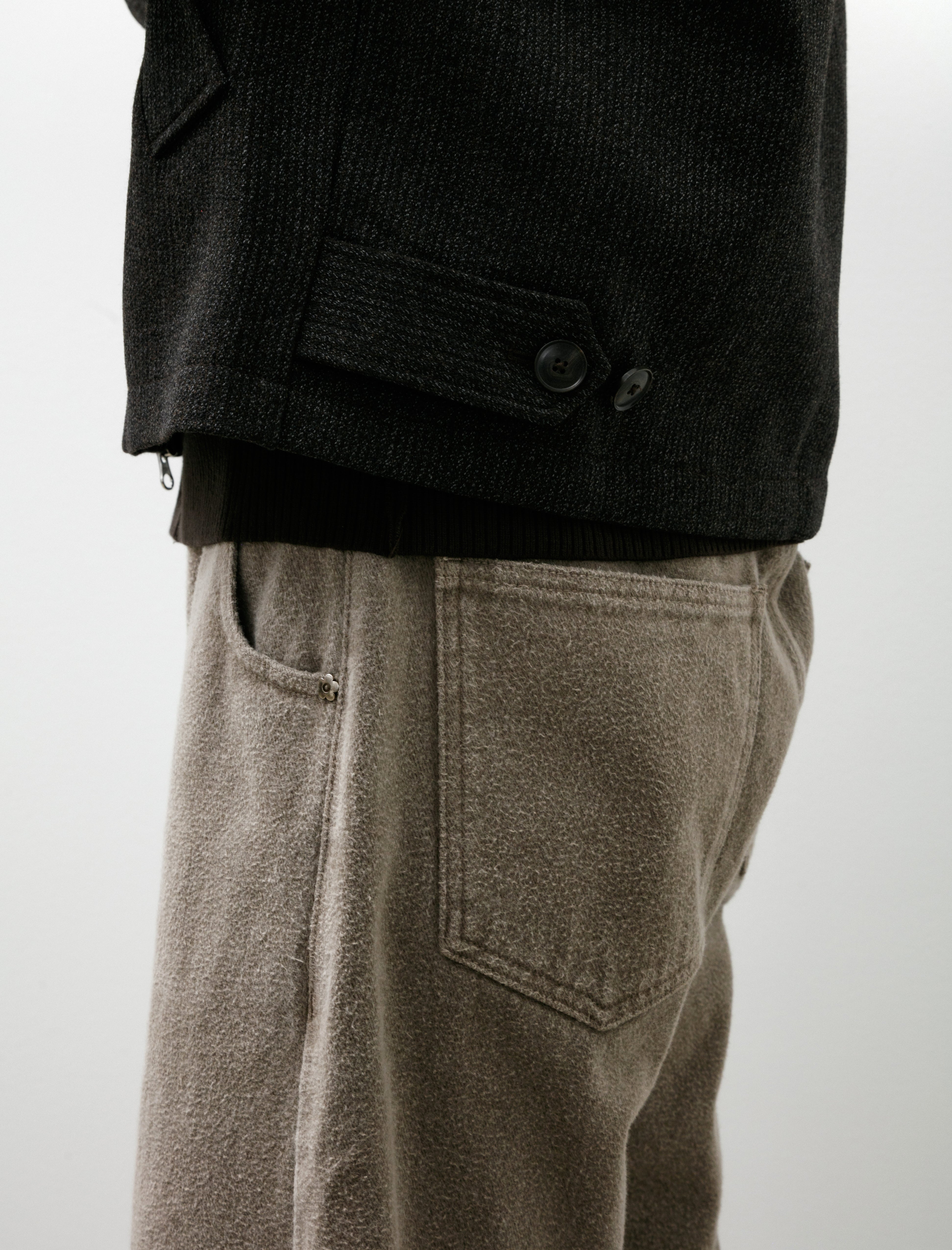 mfpen Mail Jacket Brown Melange Stripe