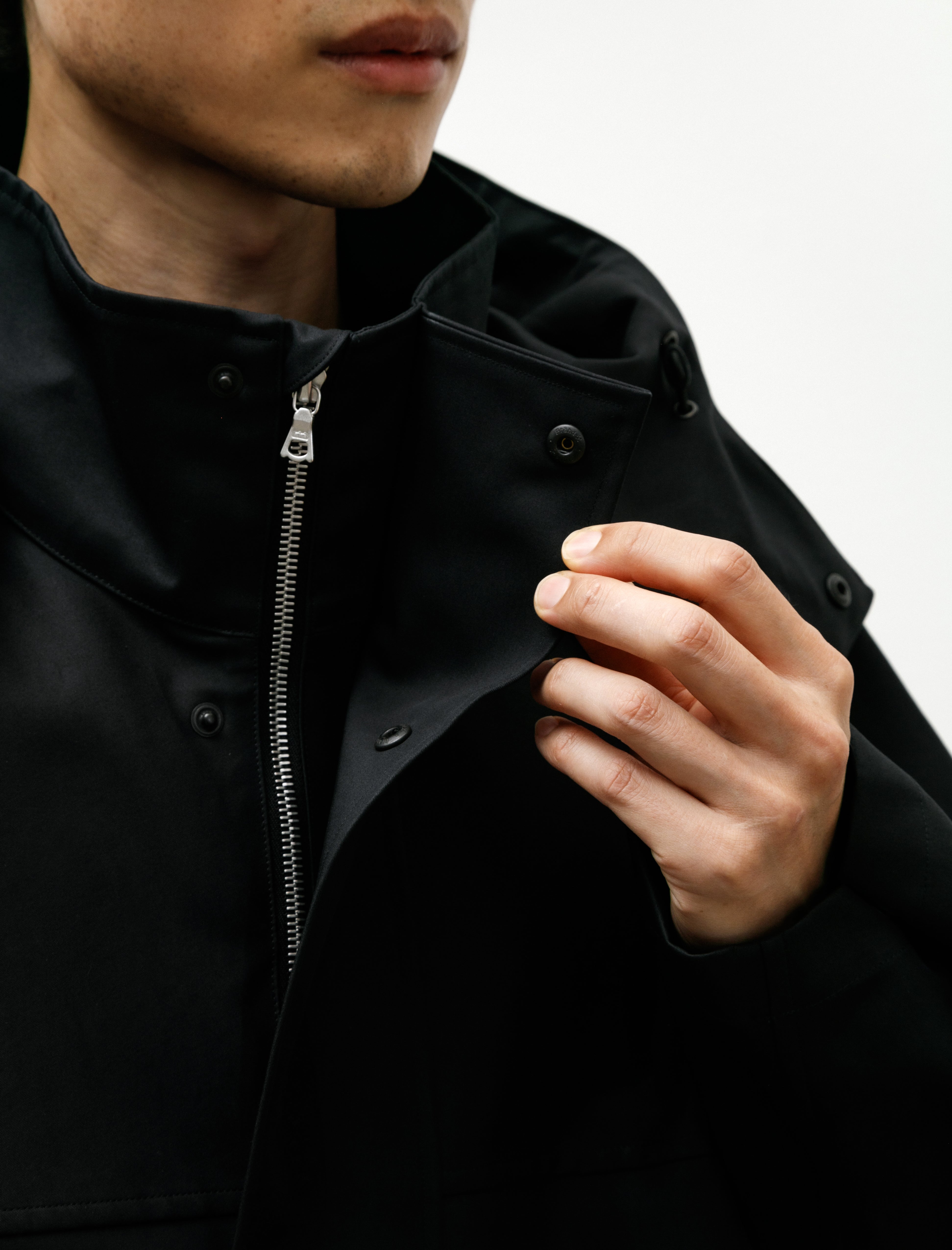 Auralee High Density Bonded Cotton Gabardine Blouson Dark Navy