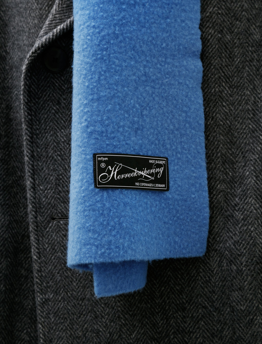 mfpen Wool Scarf Bright Blue Fuzz – Neighbour