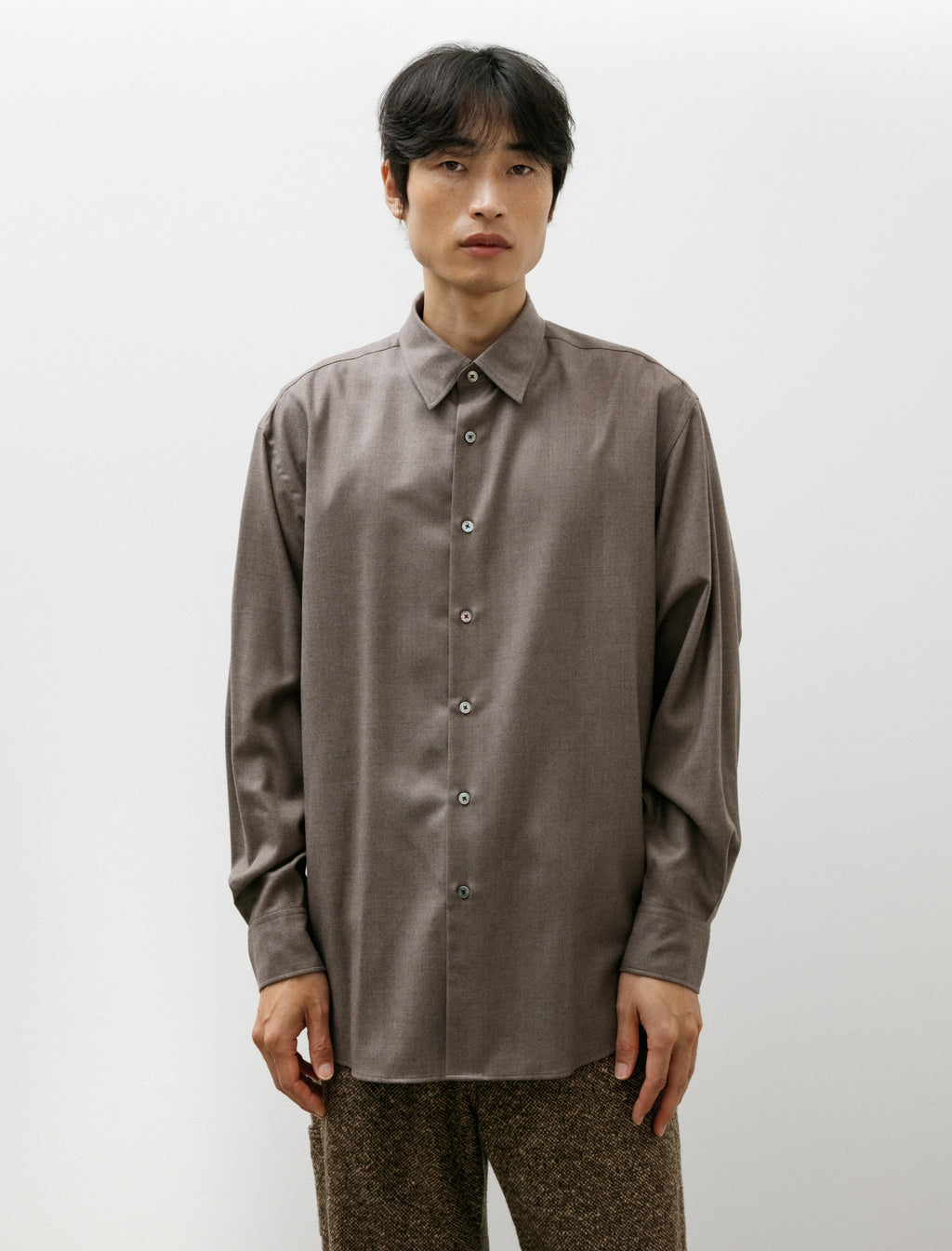 未使用級！AURLAEE WOOL LINEN TWILL SHIRT 4 nbrmenssept82025kimecomm-