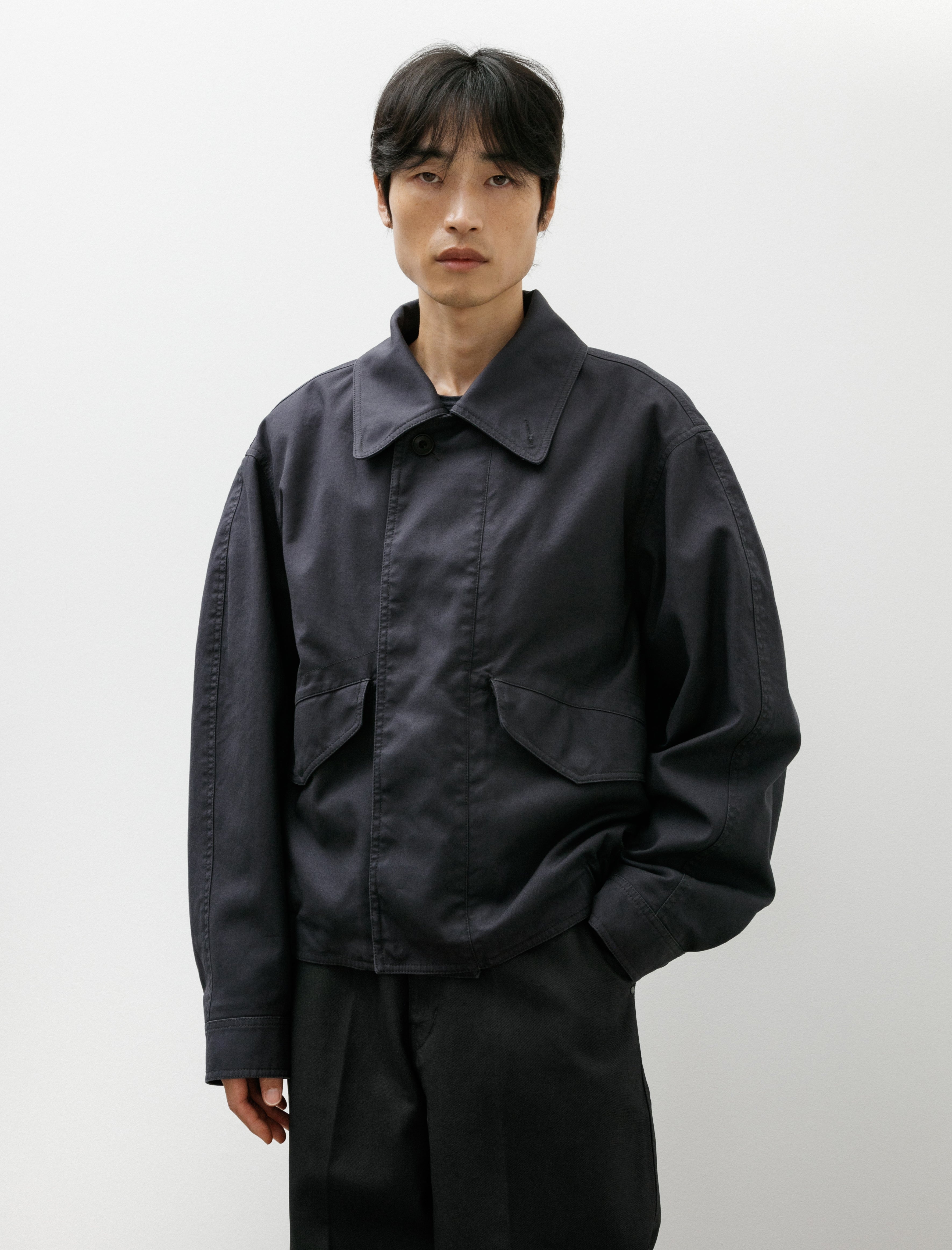 Lemaire Boxy Blouson Graphite Blue