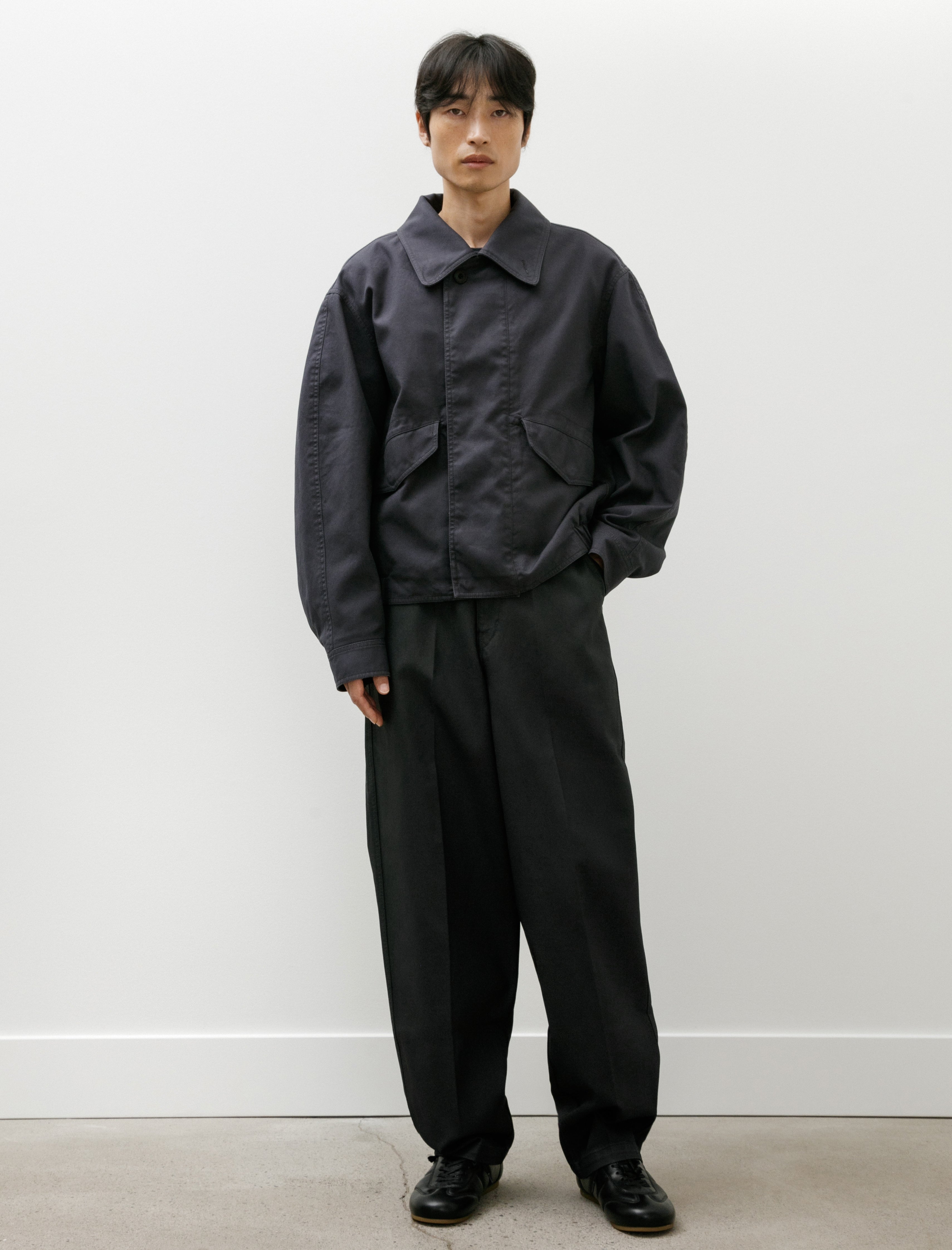 Lemaire Maxi Barrel Workwear Pants Coal