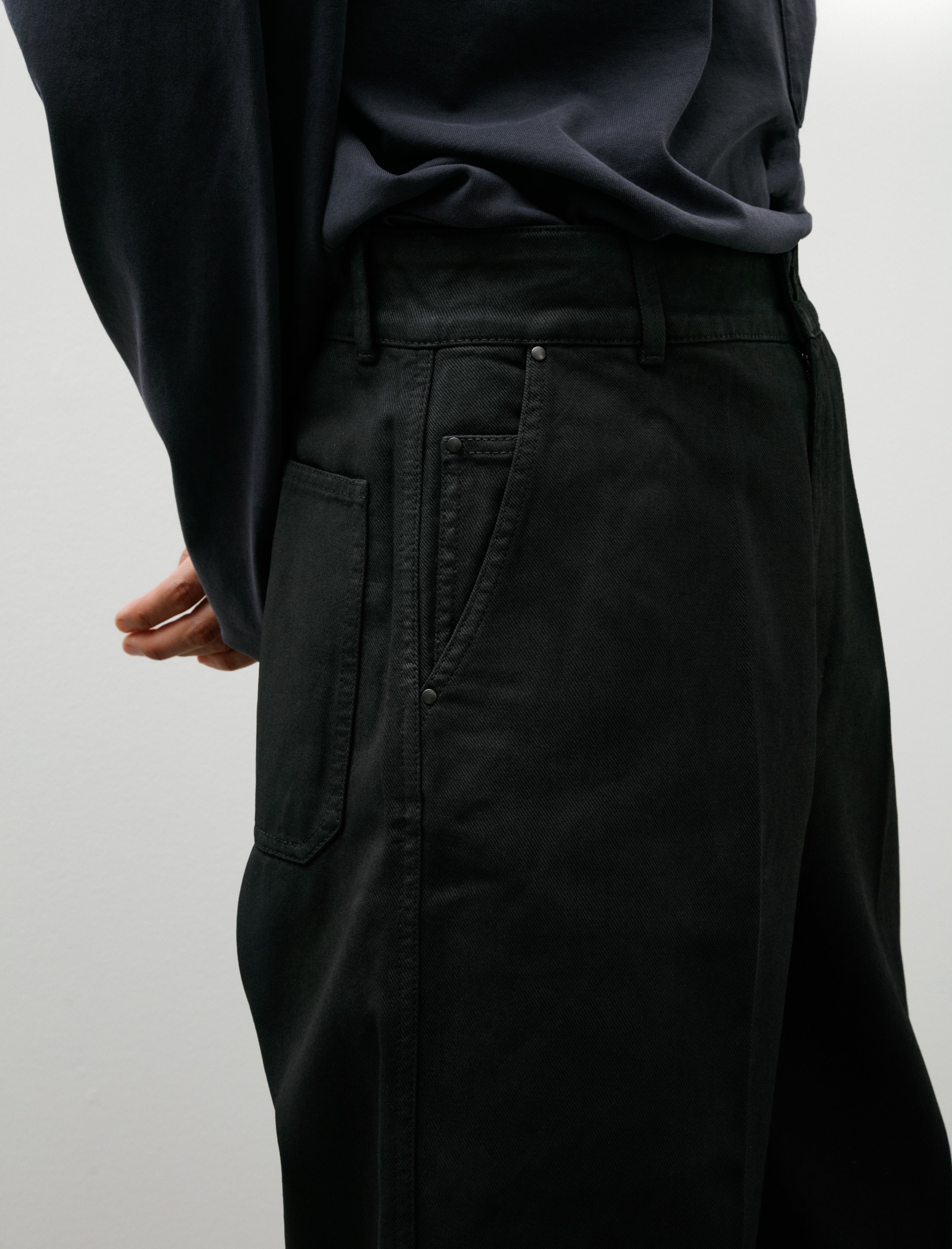 Lemaire Maxi Barrel Workwear Pants Coal