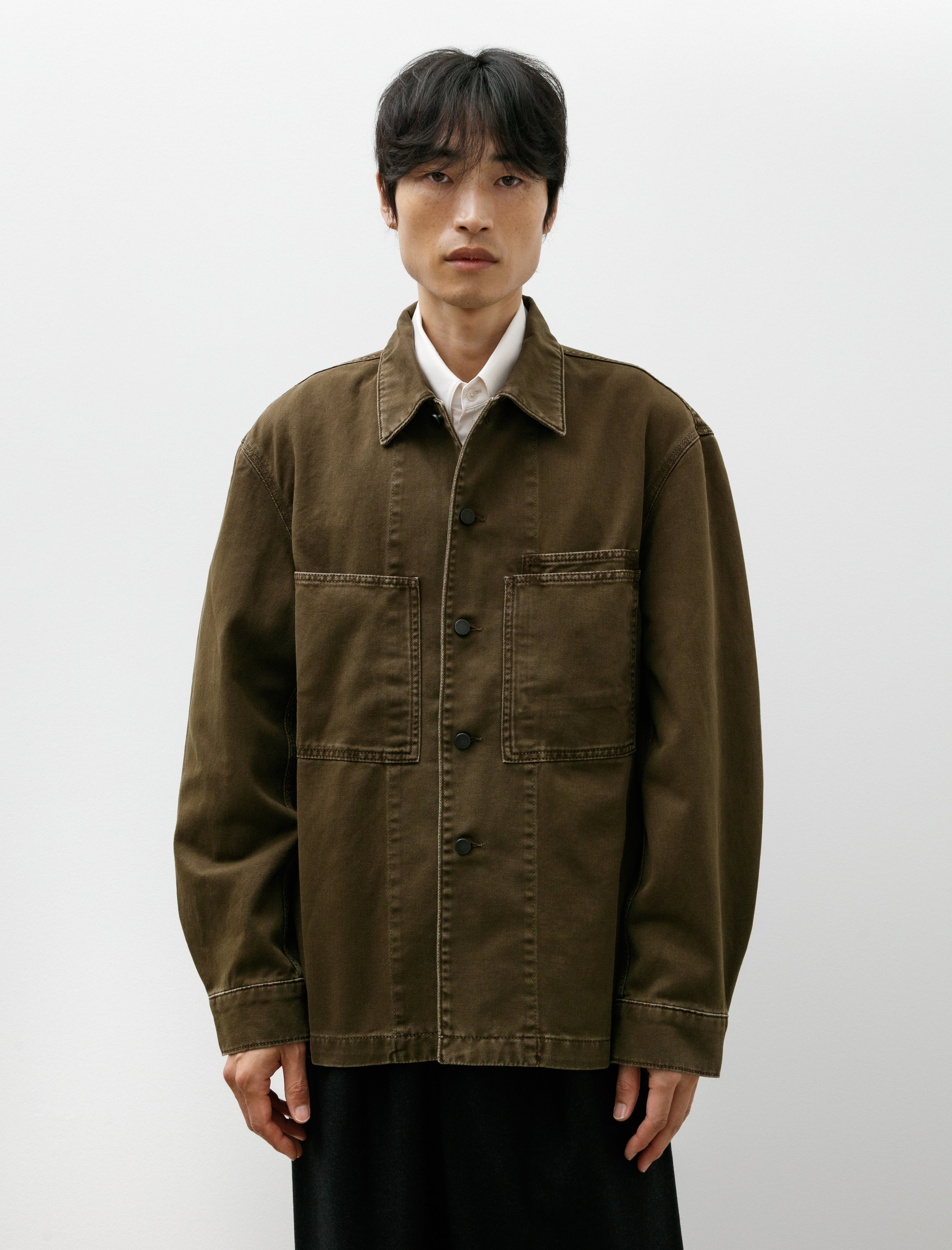 Lemaire Workwear Overshirt Moss Green