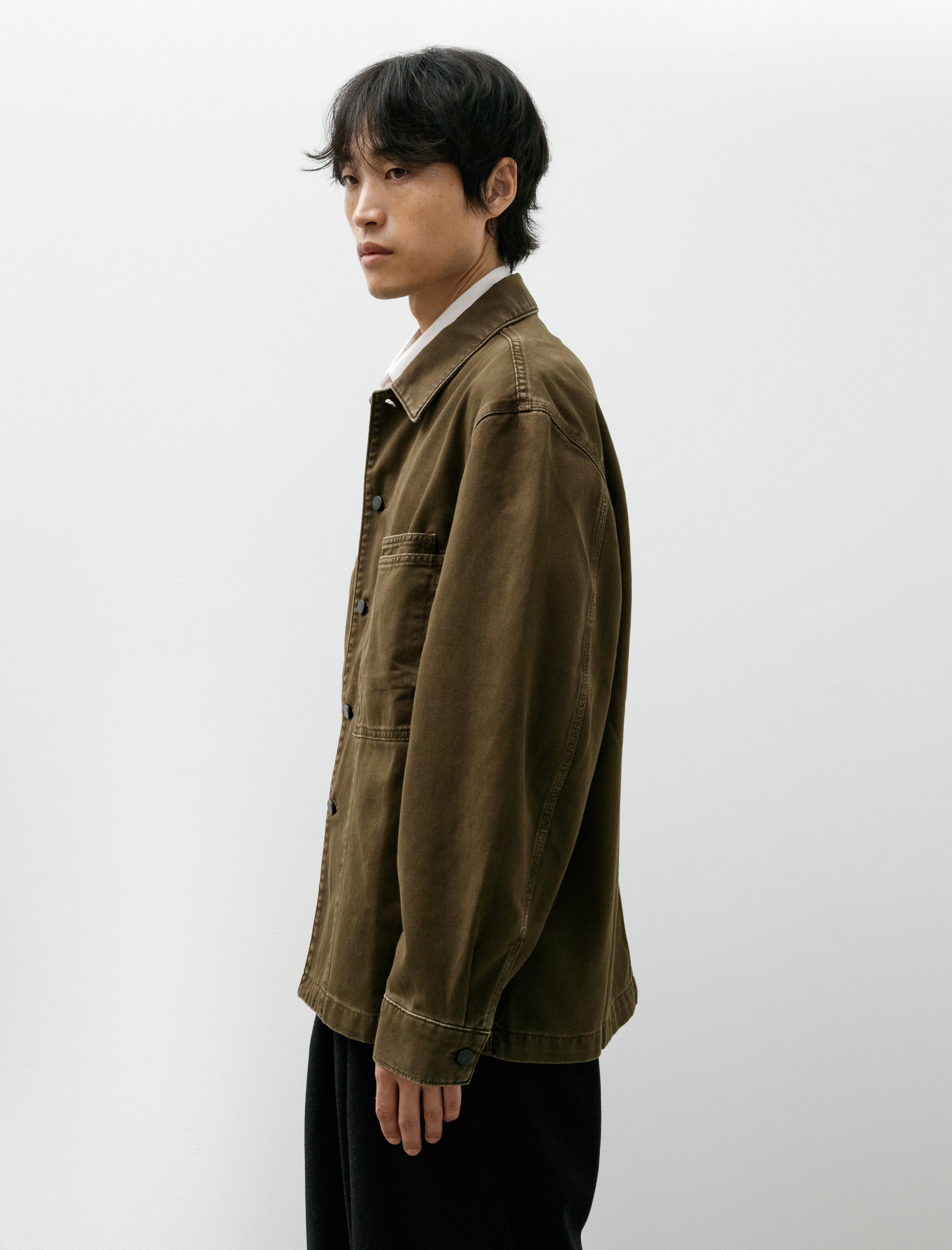 Lemaire Workwear Overshirt Moss Green