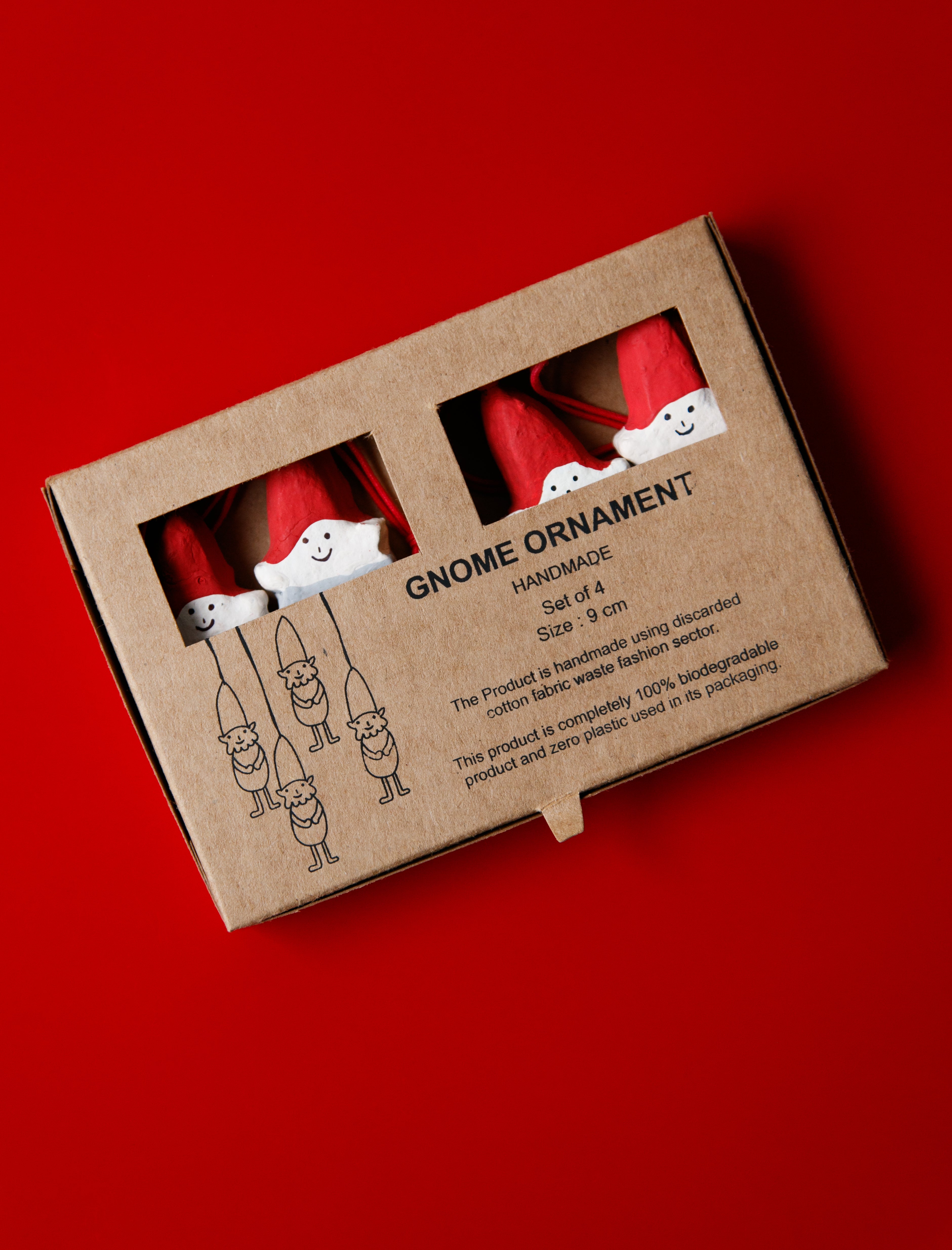 Fog Linen Holiday Ornaments Gnomes