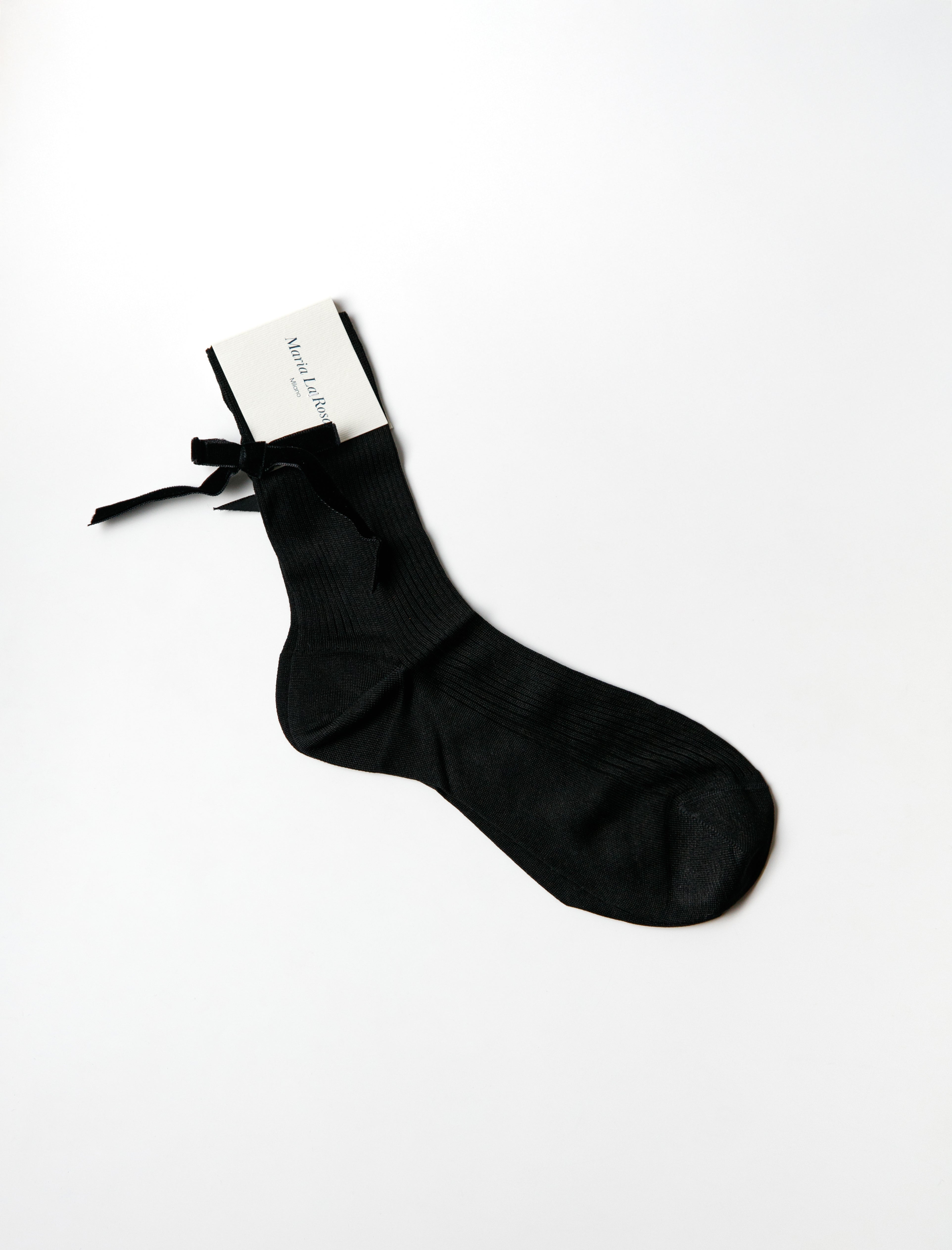Maria La Rosa One Ribbed Velvet Bow