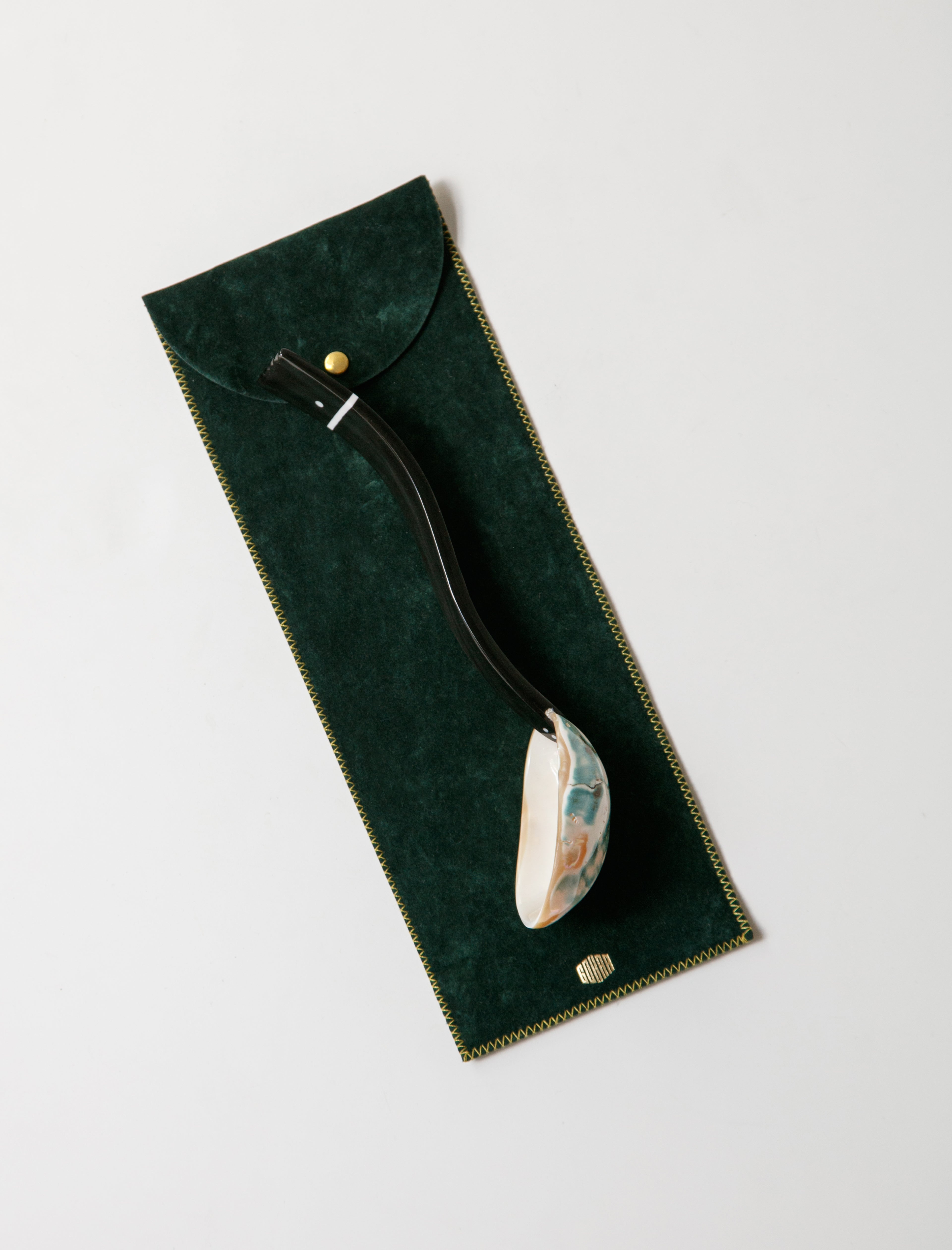 Gohar World Serving Spoon Pearl & Horn