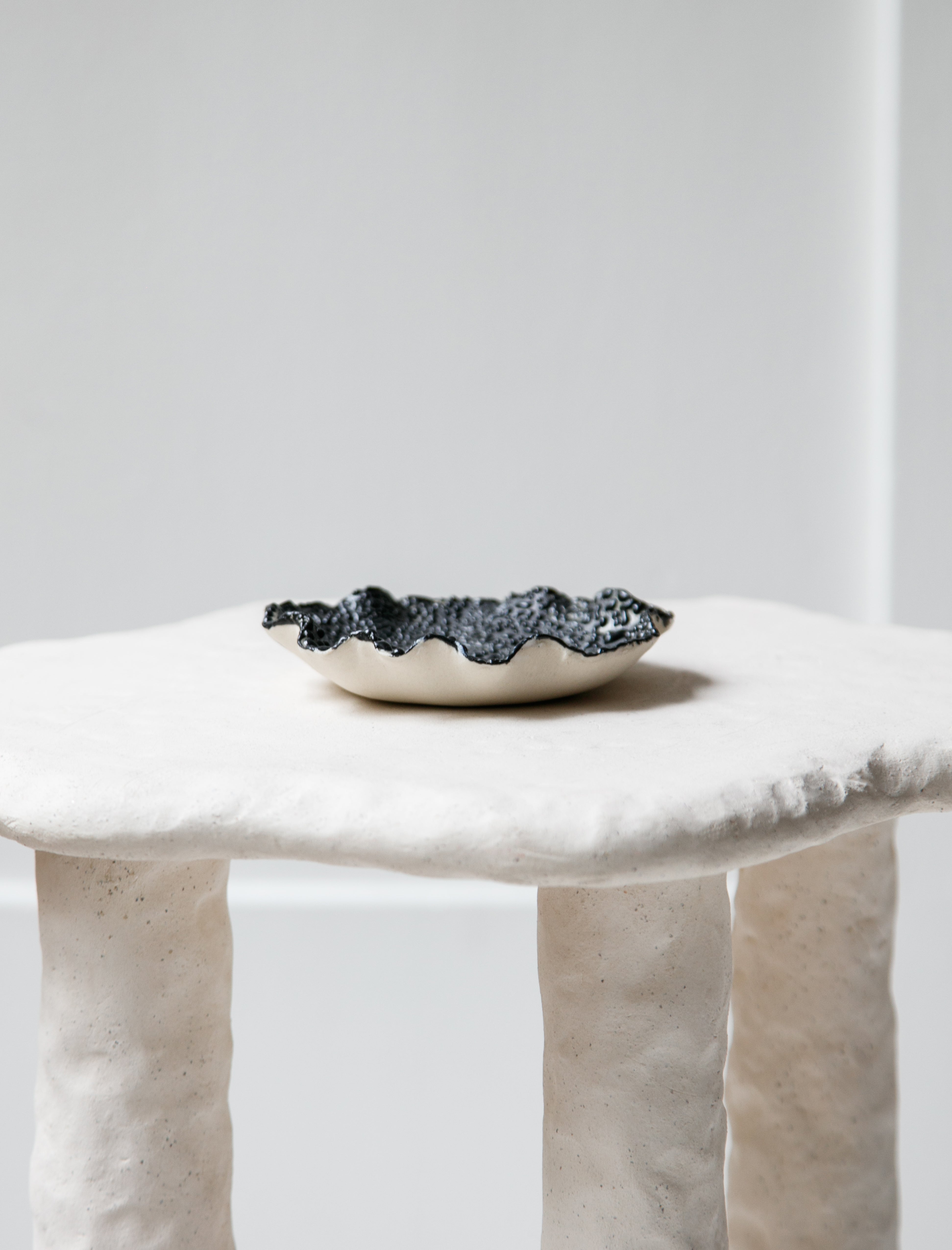 Nathalee Paolinelli Ruffle Dish Black Lichen #5
