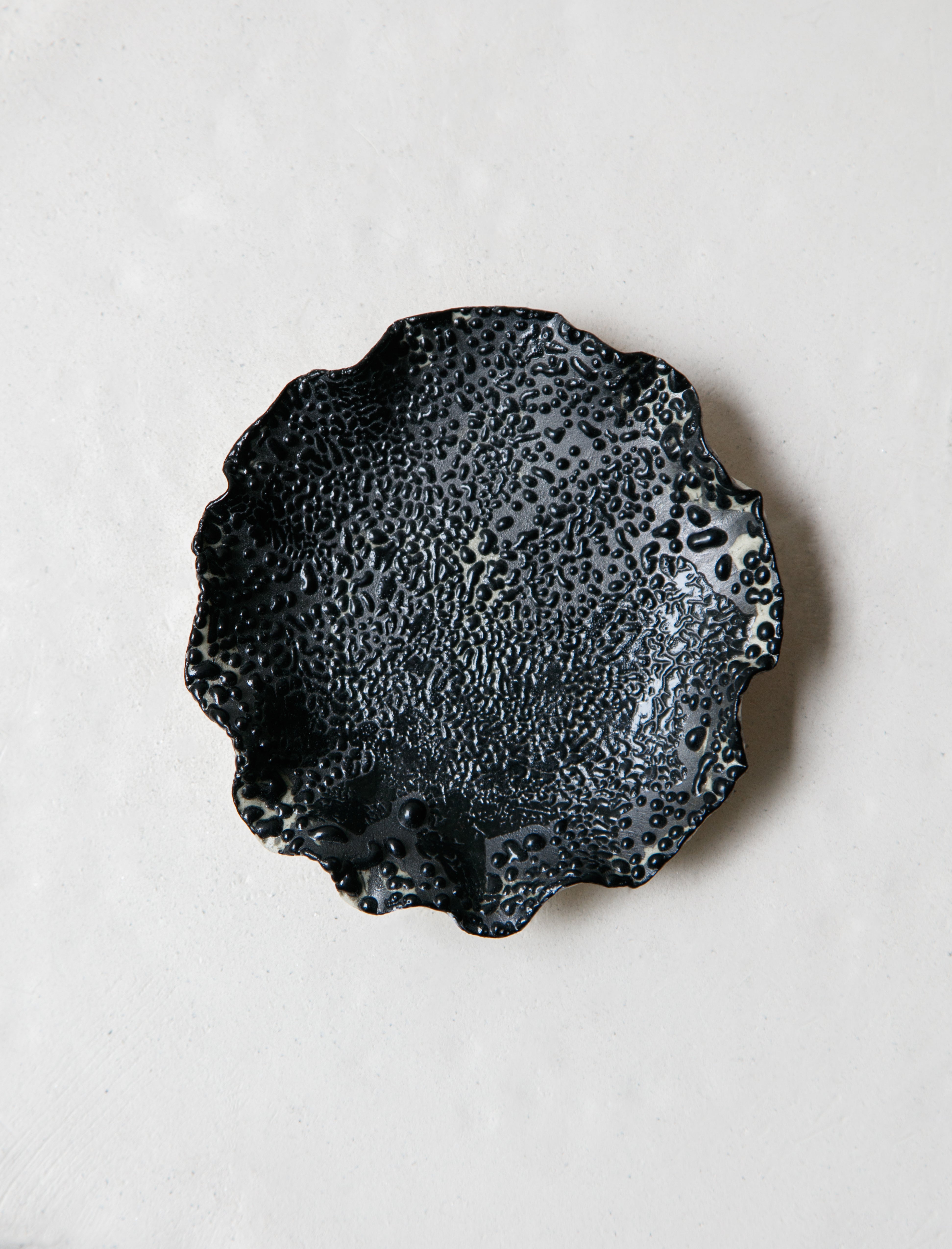 Nathalee Paolinelli Ruffle Dish Black Lichen #5