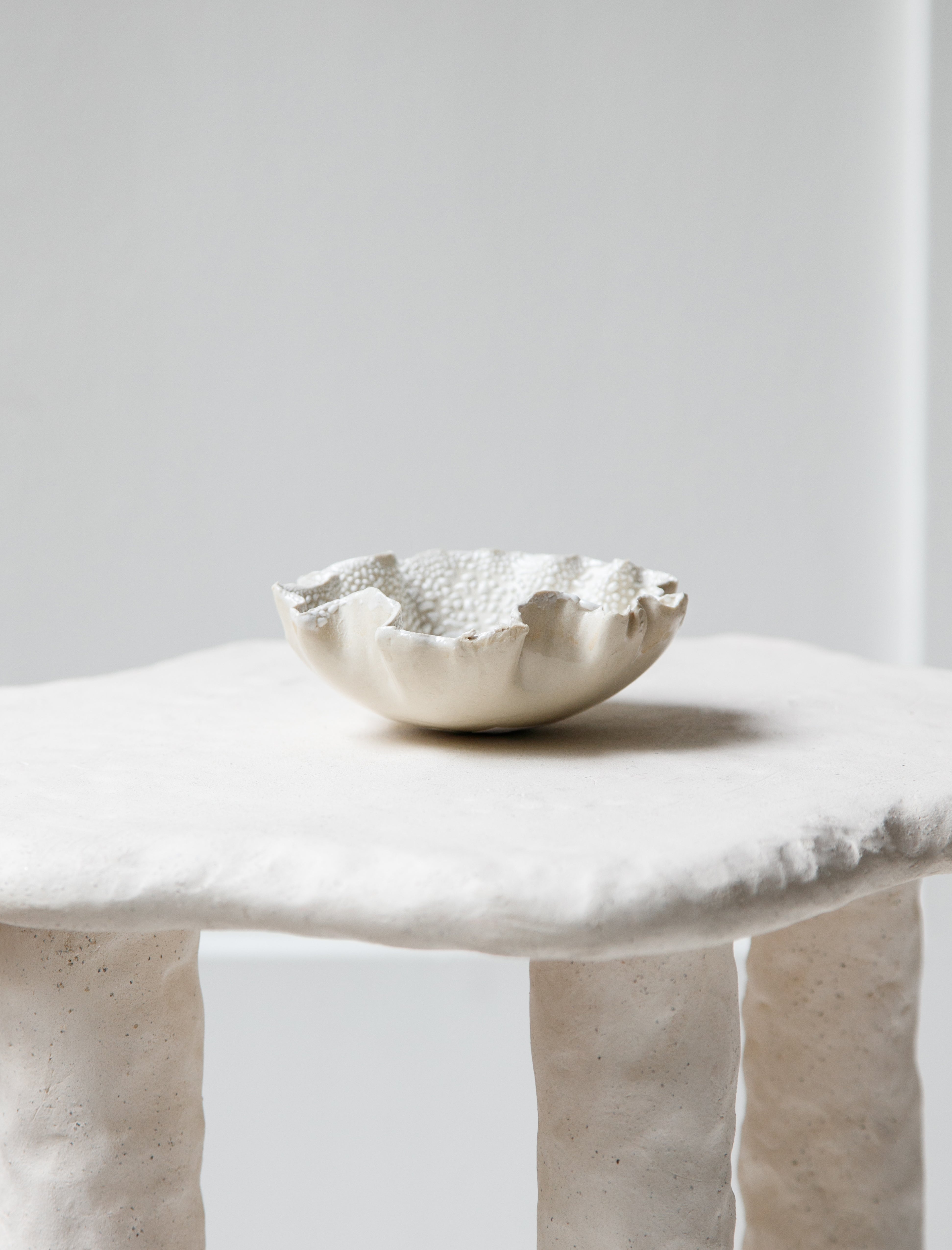 Nathalee Paolinelli Ruffle Bowl White Lichen #1