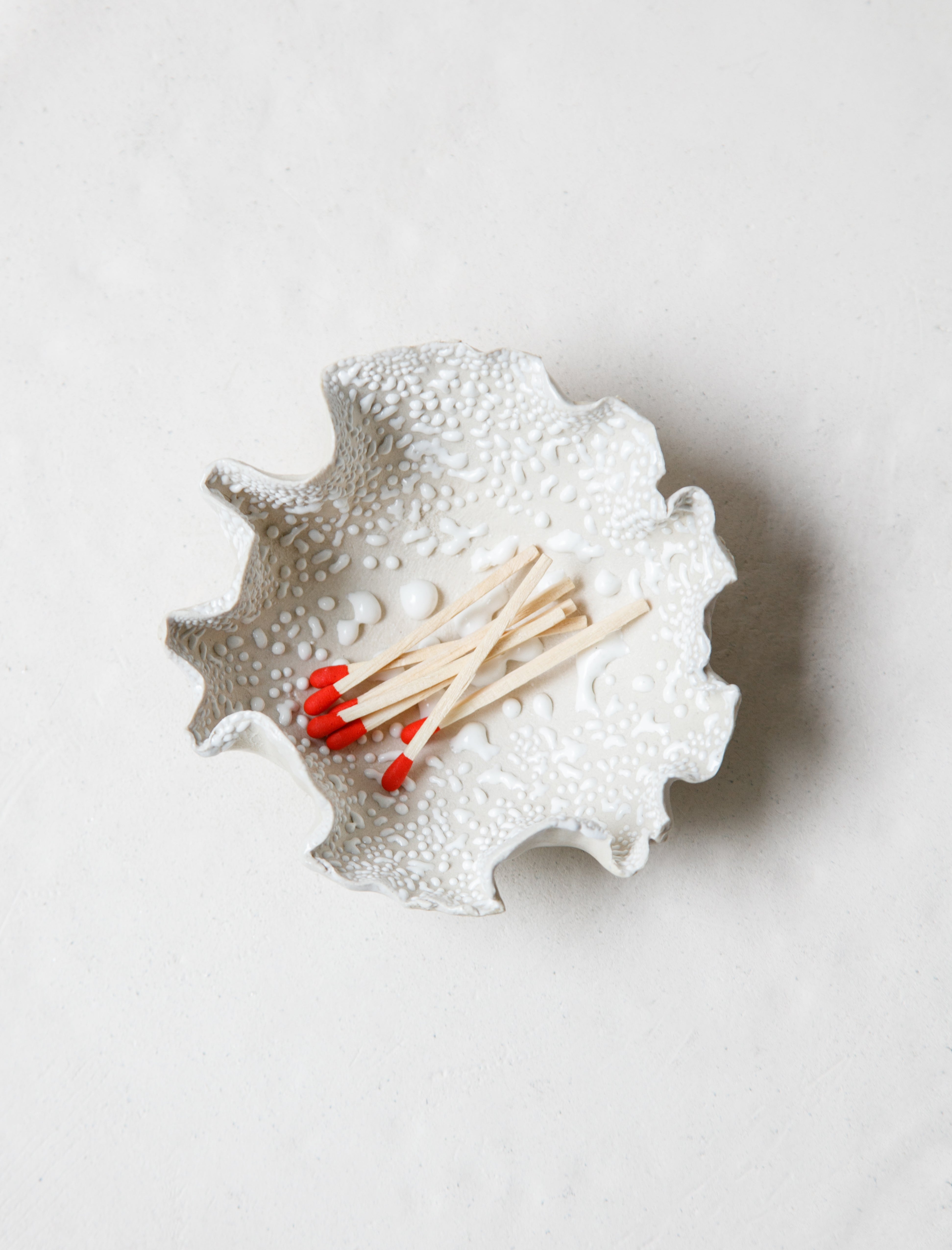 Nathalee Paolinelli Ruffle Bowl White Lichen #1