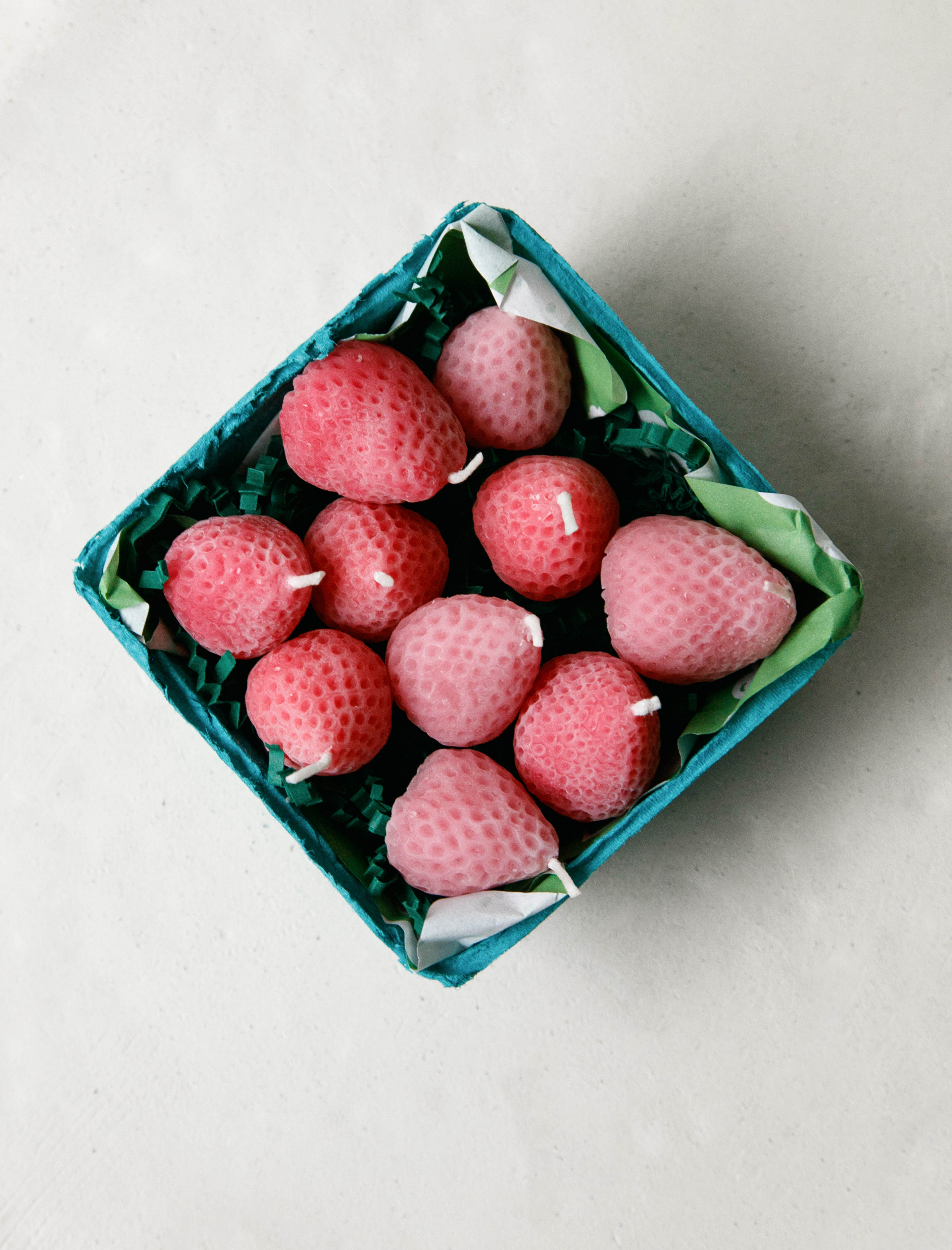 Happy Organics Pink Strawberry Birthday Candles