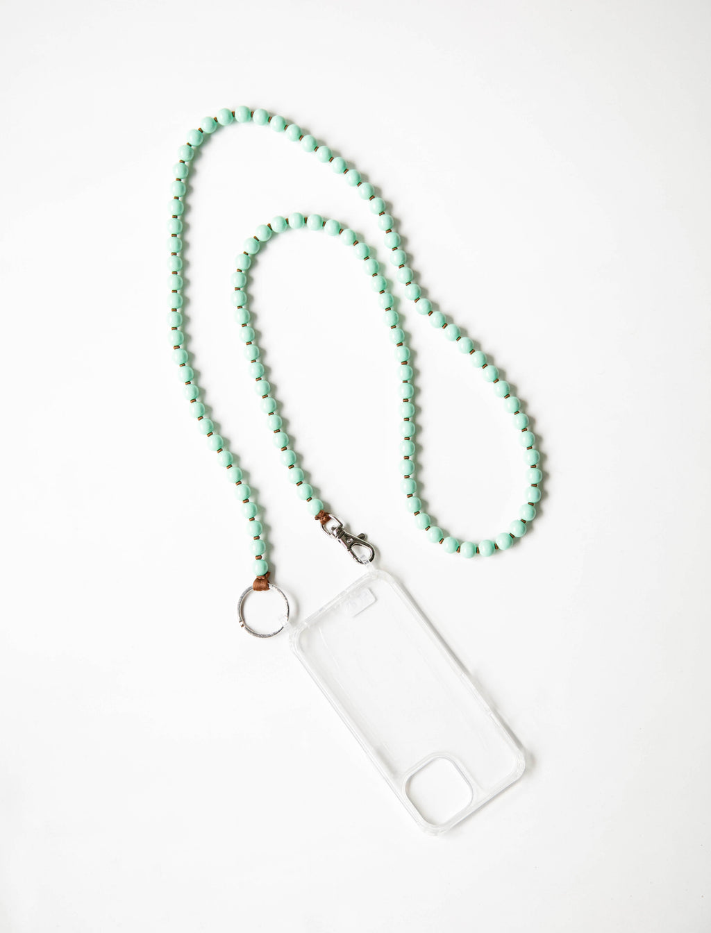 Ina Seifart Handykette Phone Necklace Pastel Green/Mocha Strap