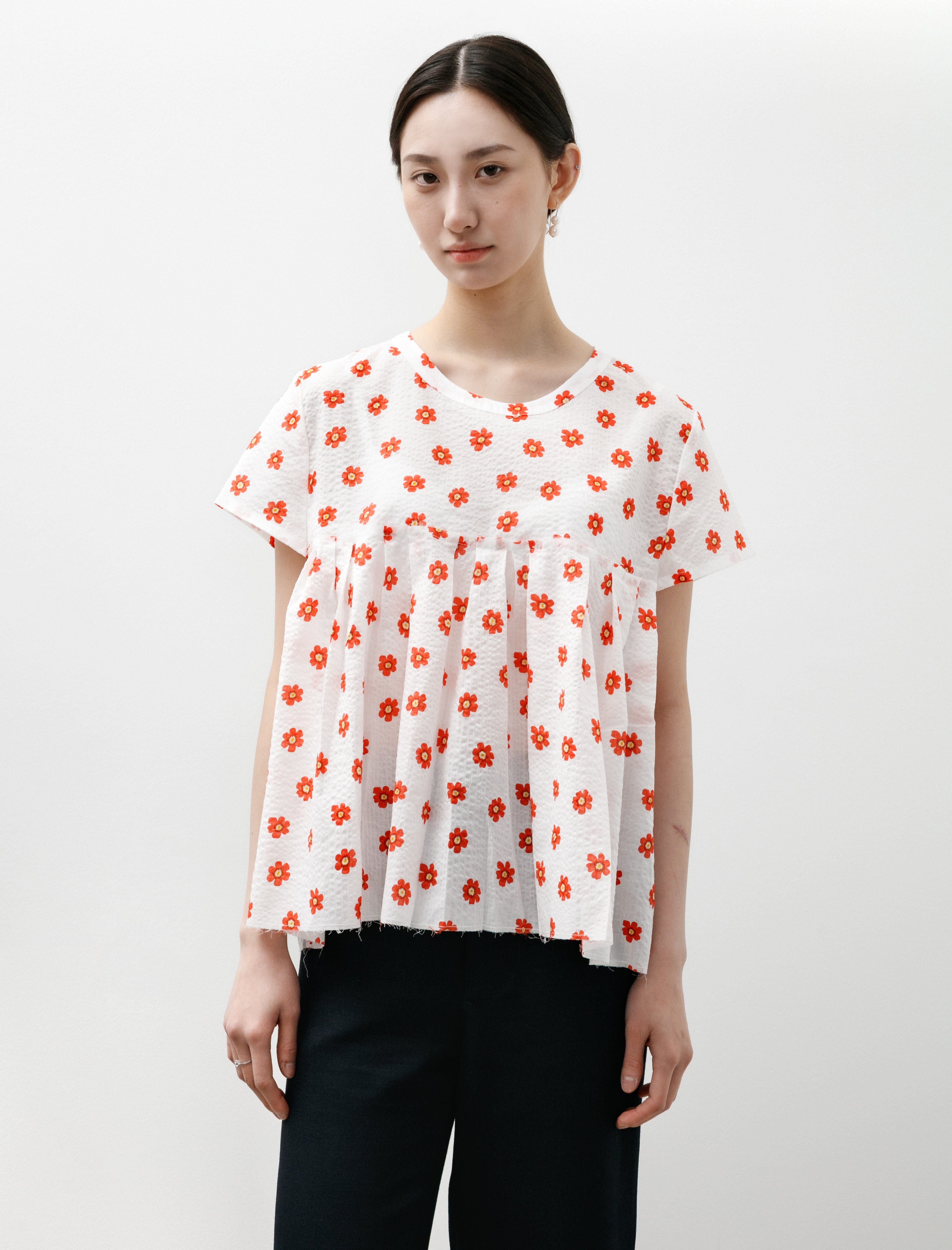 Eleph Mimi Top Red Flower