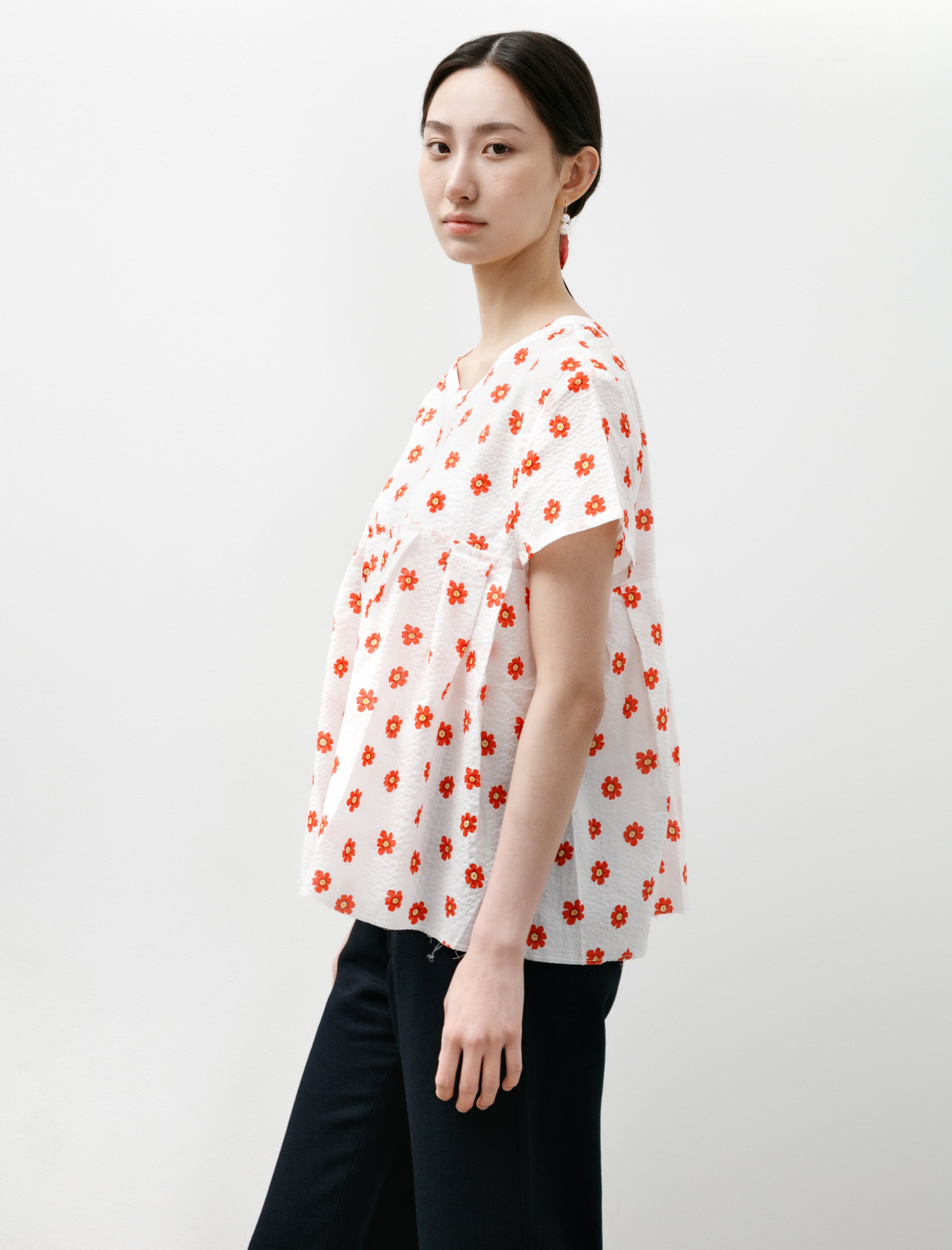 Eleph Mimi Top Red Flower