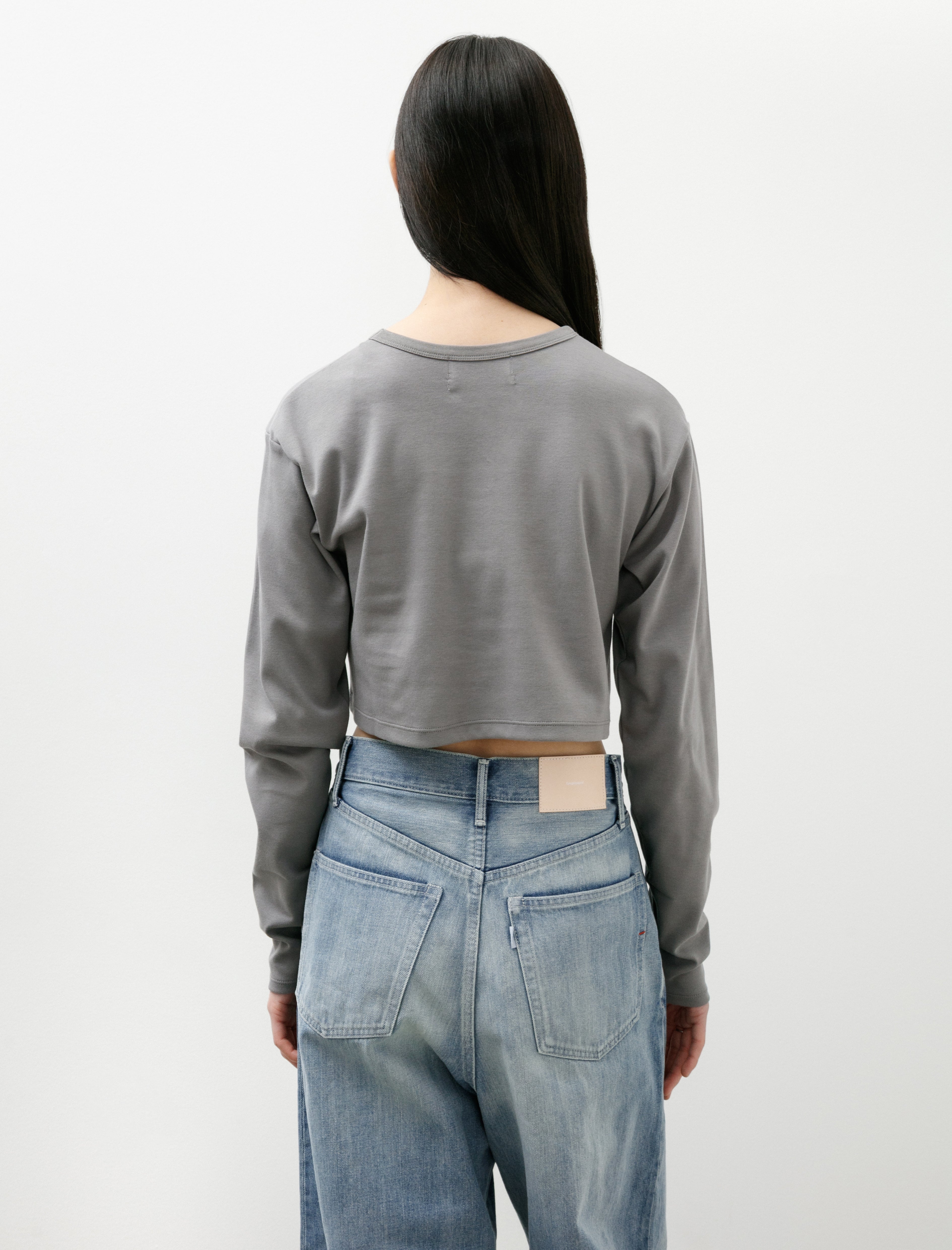 Graphpaper Silky Smooth L/S Compact Tee Gray