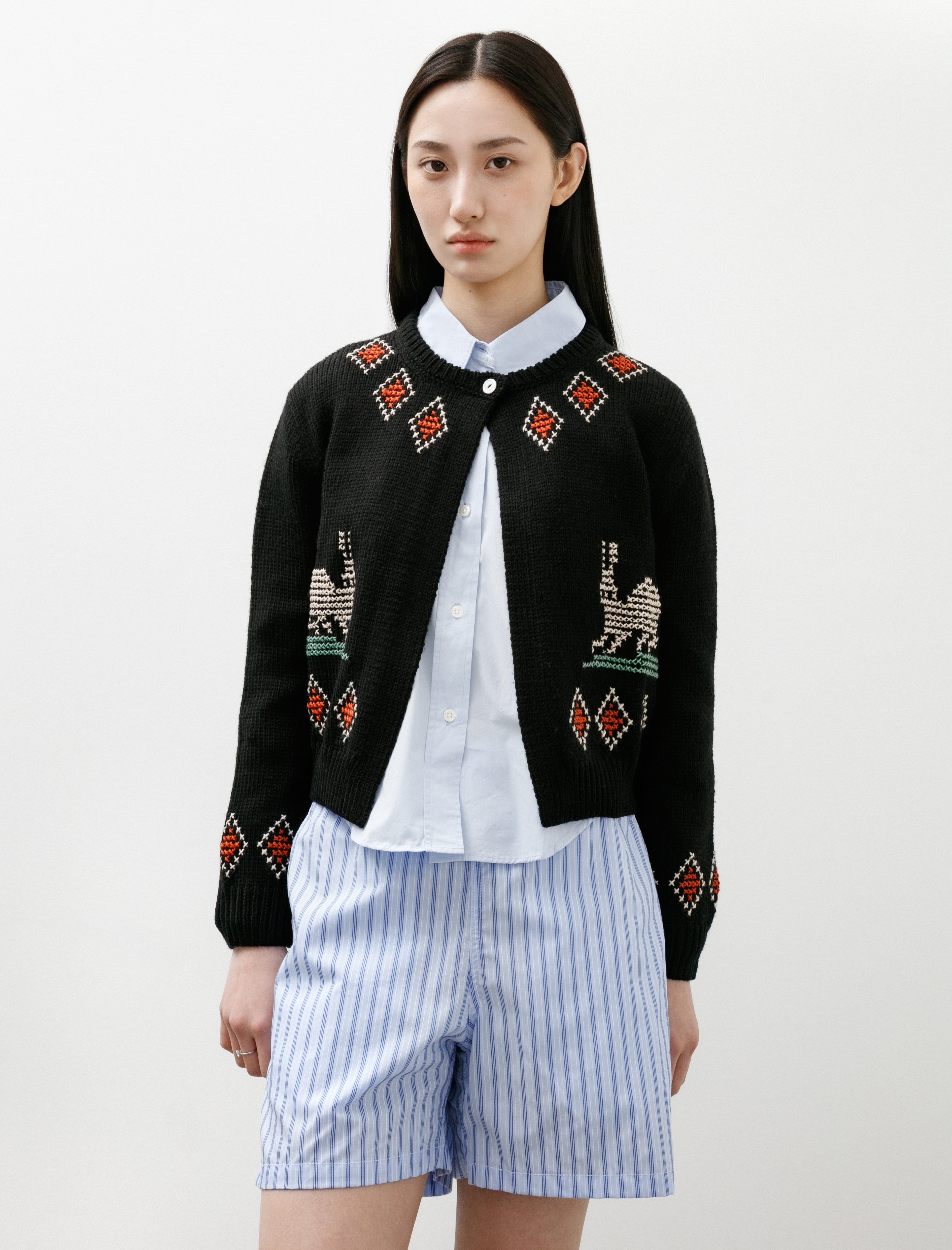 Bode Bunny Cardigan Black