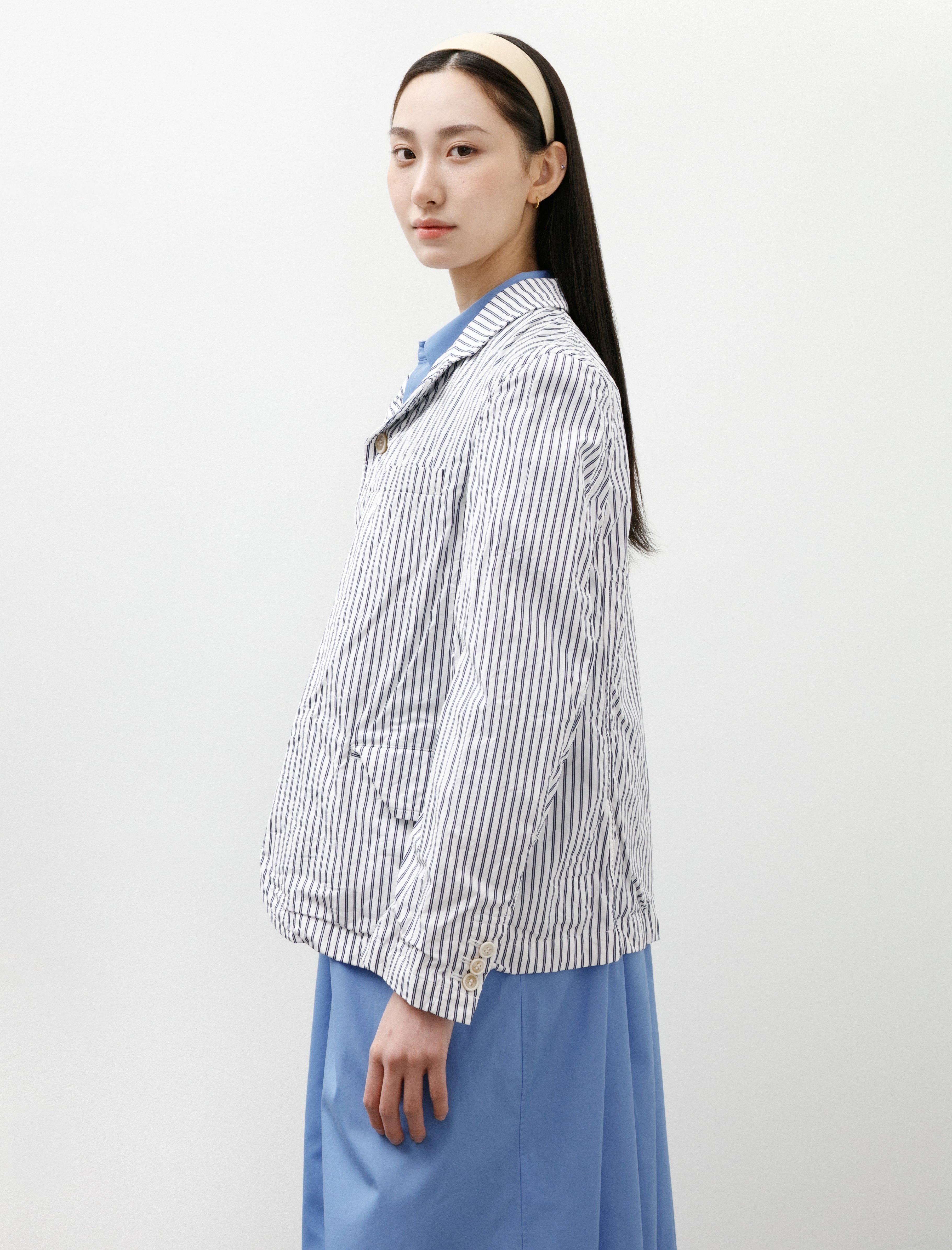 Comme des Garçons Comme des Garçons Crumpled Ticking Stripe Blazer