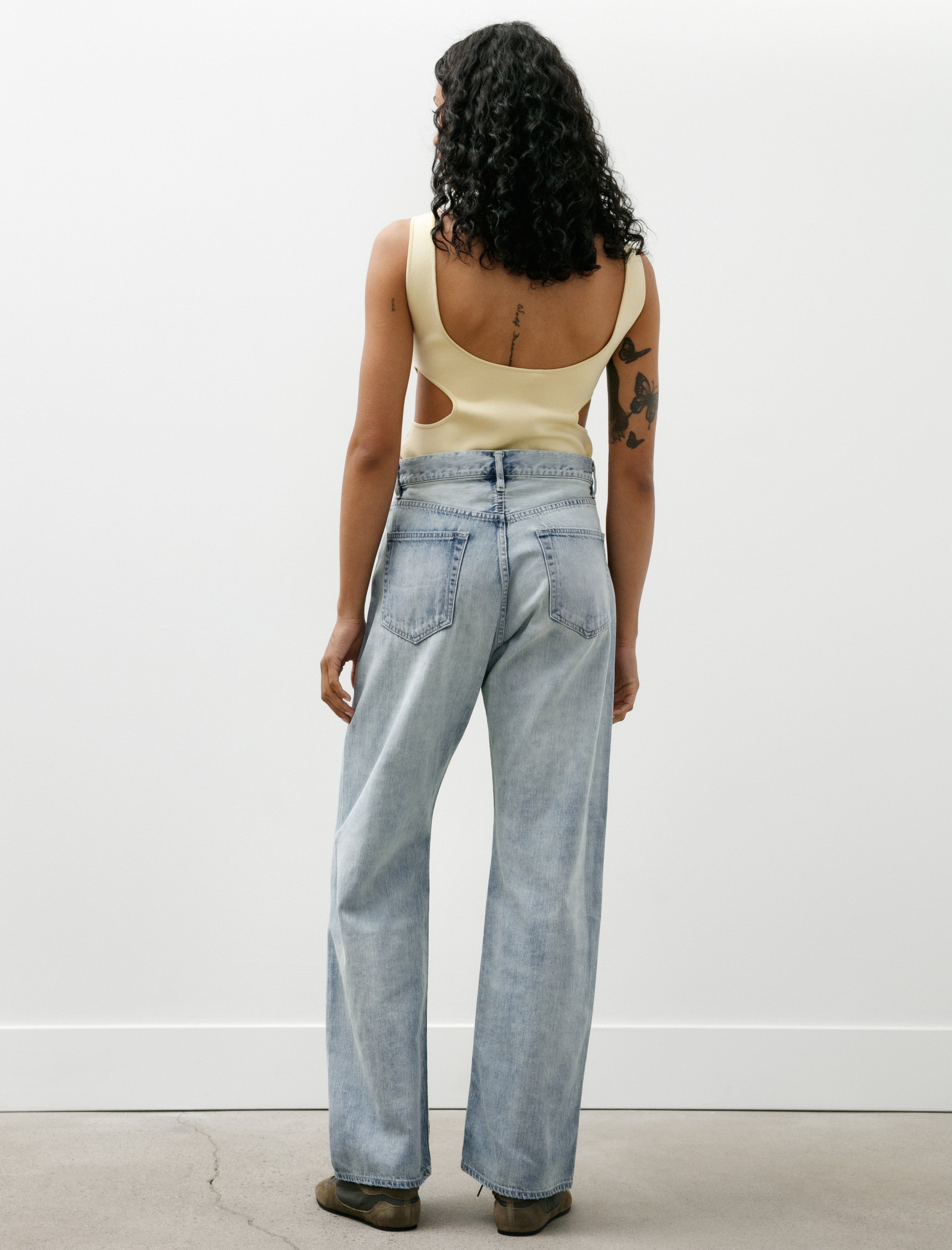 Auralee Faded Selvedge Light Denim Pants Light Indigo