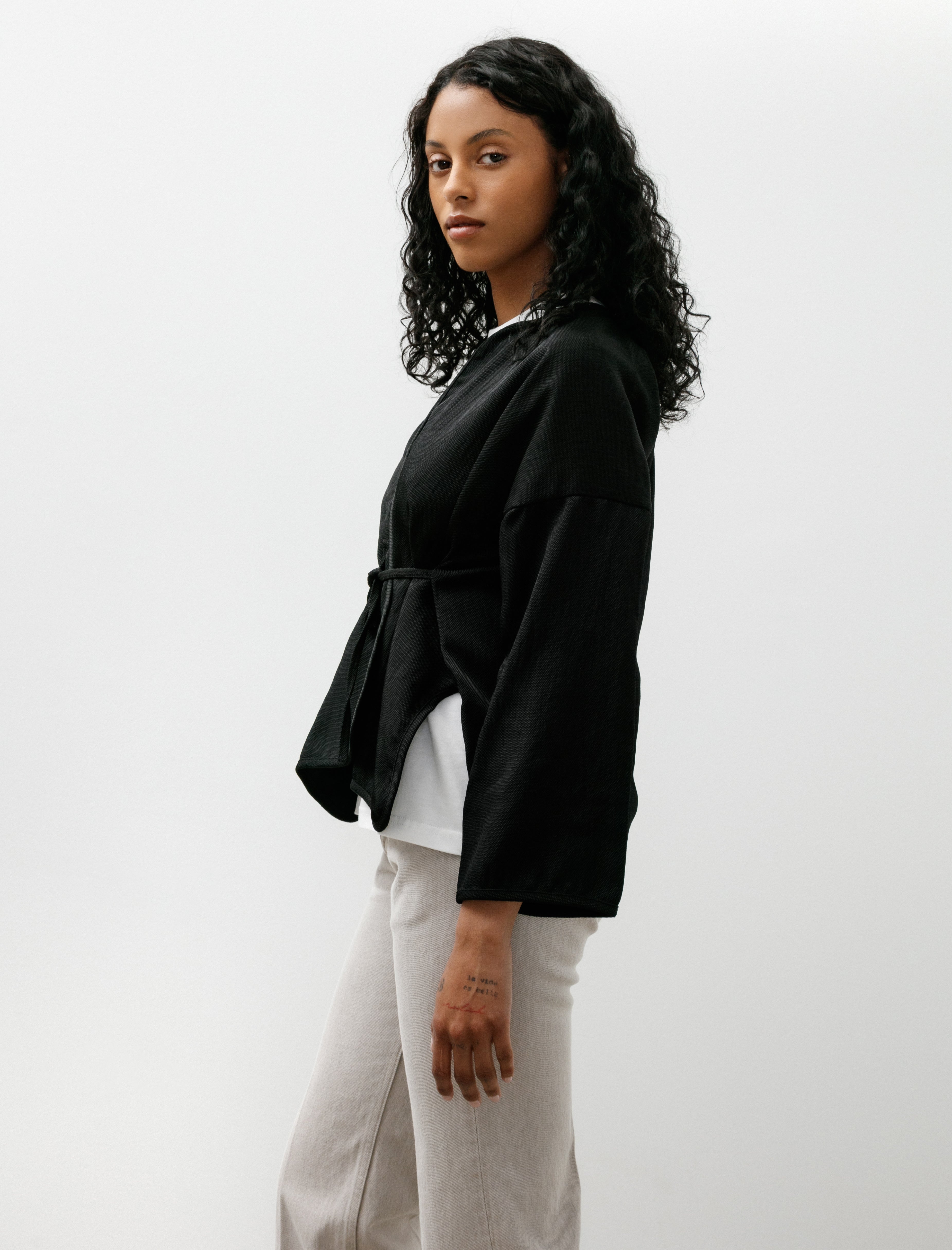 MAN-TLE WR20 Shirt-7 Cross Cardigan Black School Canvas