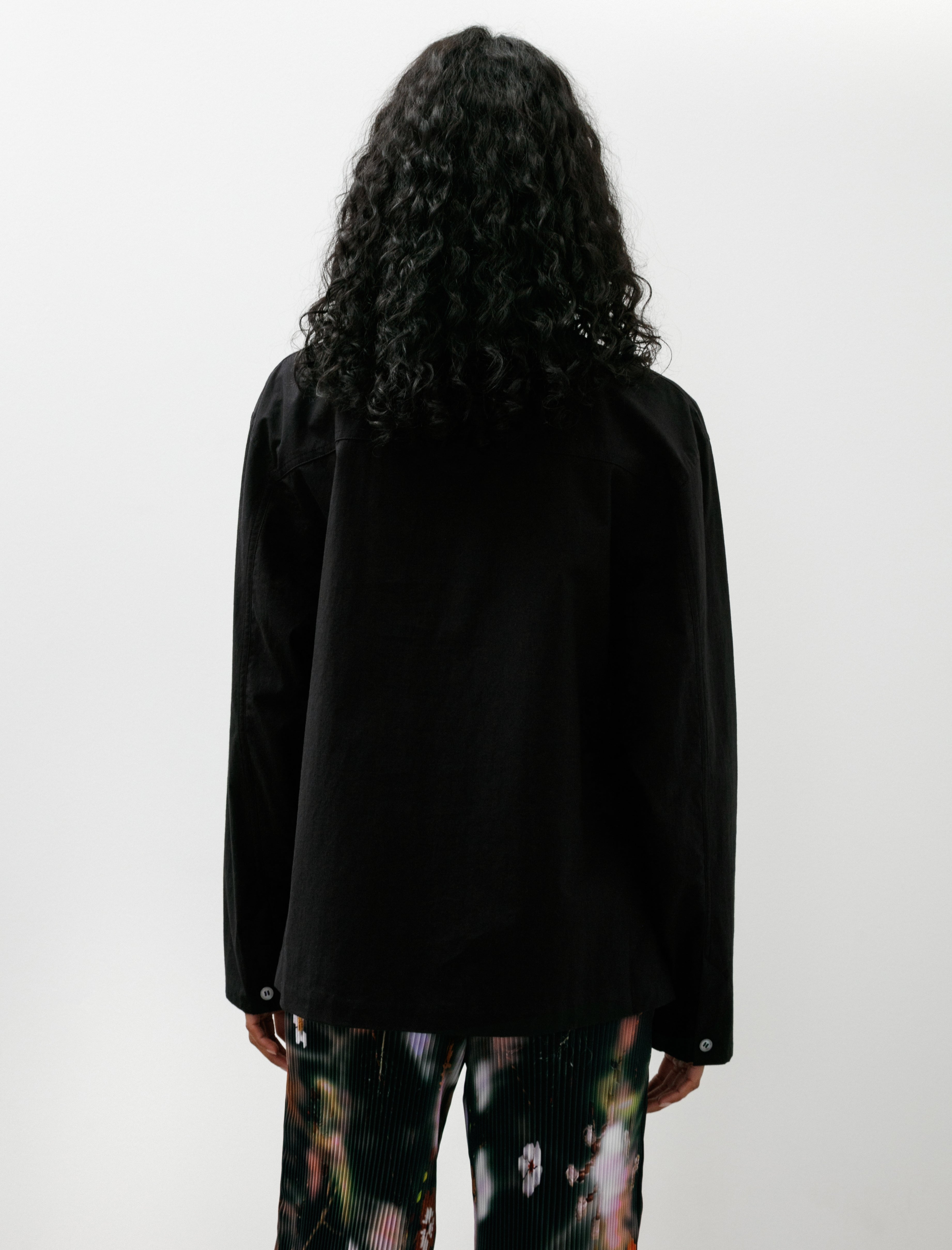 Studio Nicholson Vega Shirt Typewriter Cotton Black