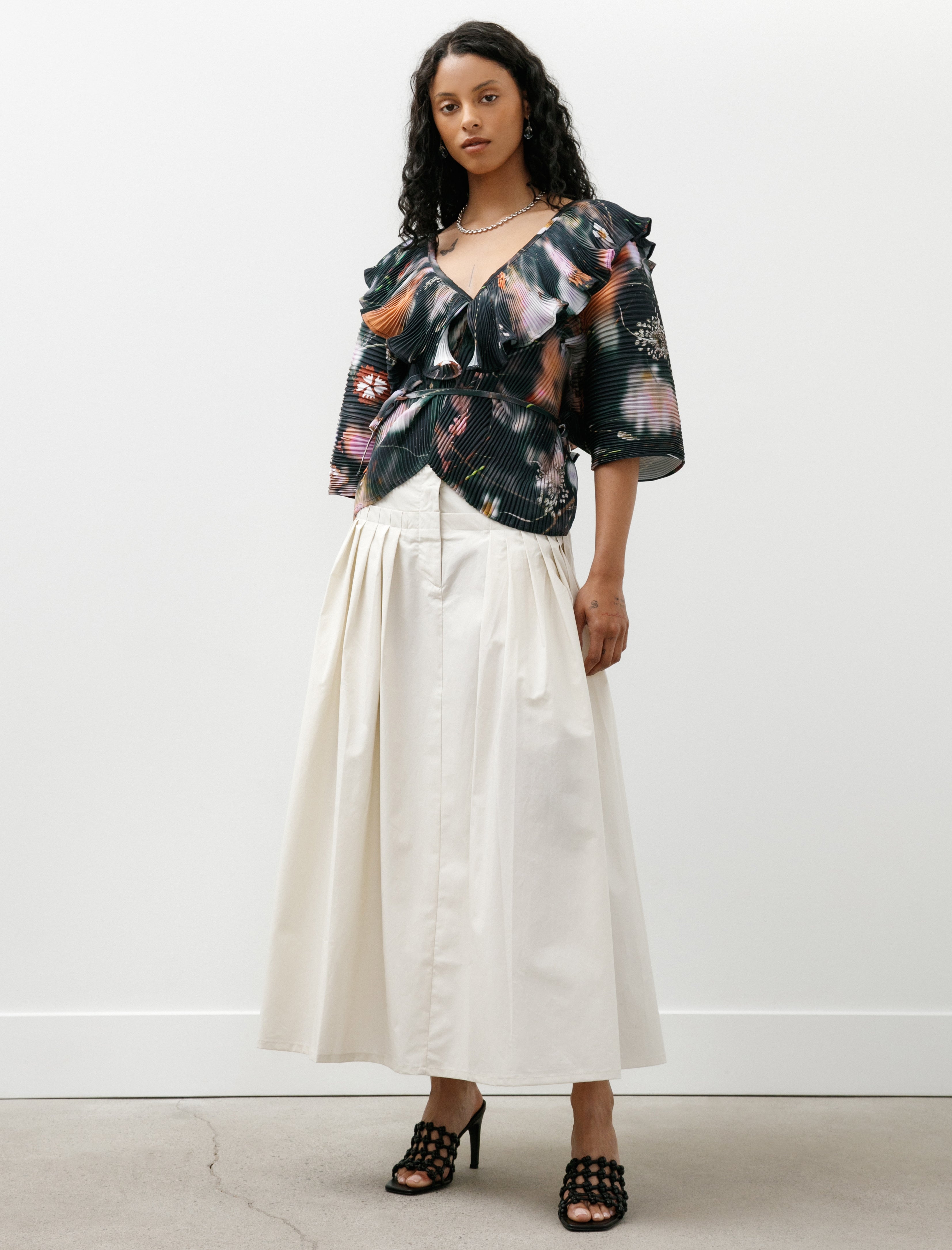 Studio Nicholson Agat Skirt Noisy Cotton Bone
