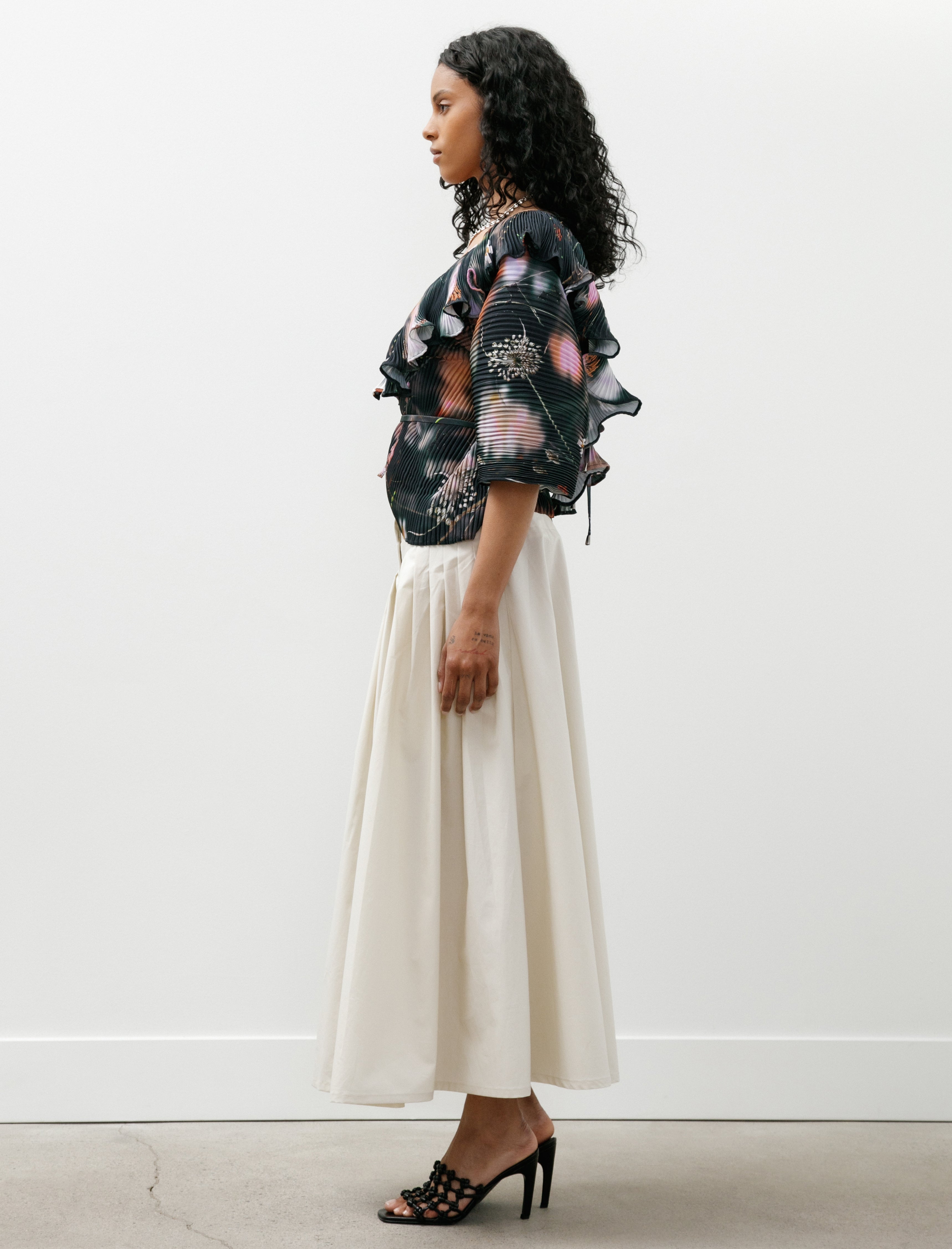Studio Nicholson Agat Skirt Noisy Cotton Bone