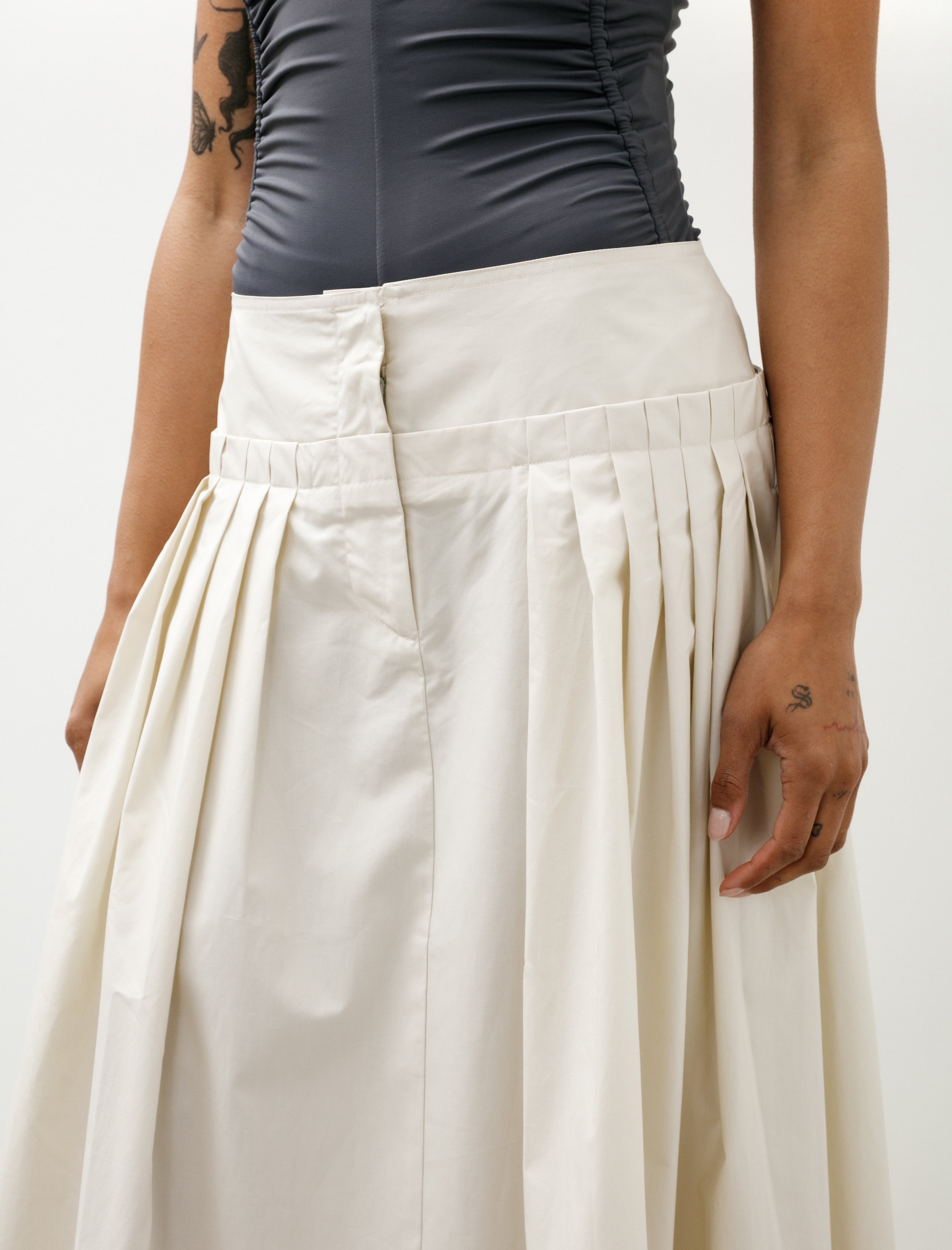 Studio Nicholson Agat Skirt Noisy Cotton Bone