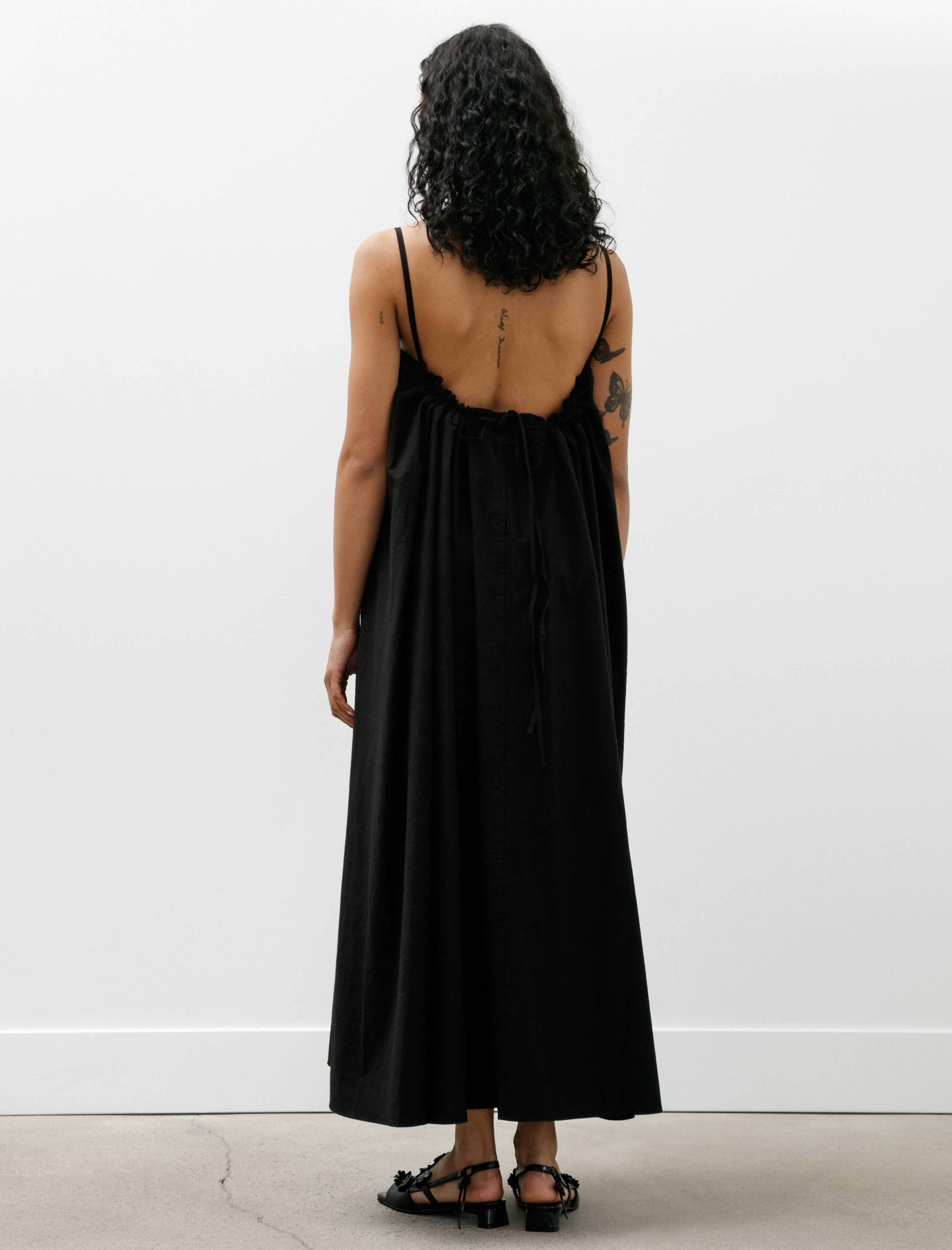 Studio Nicholson Achille Typewriter Cotton Dress Black