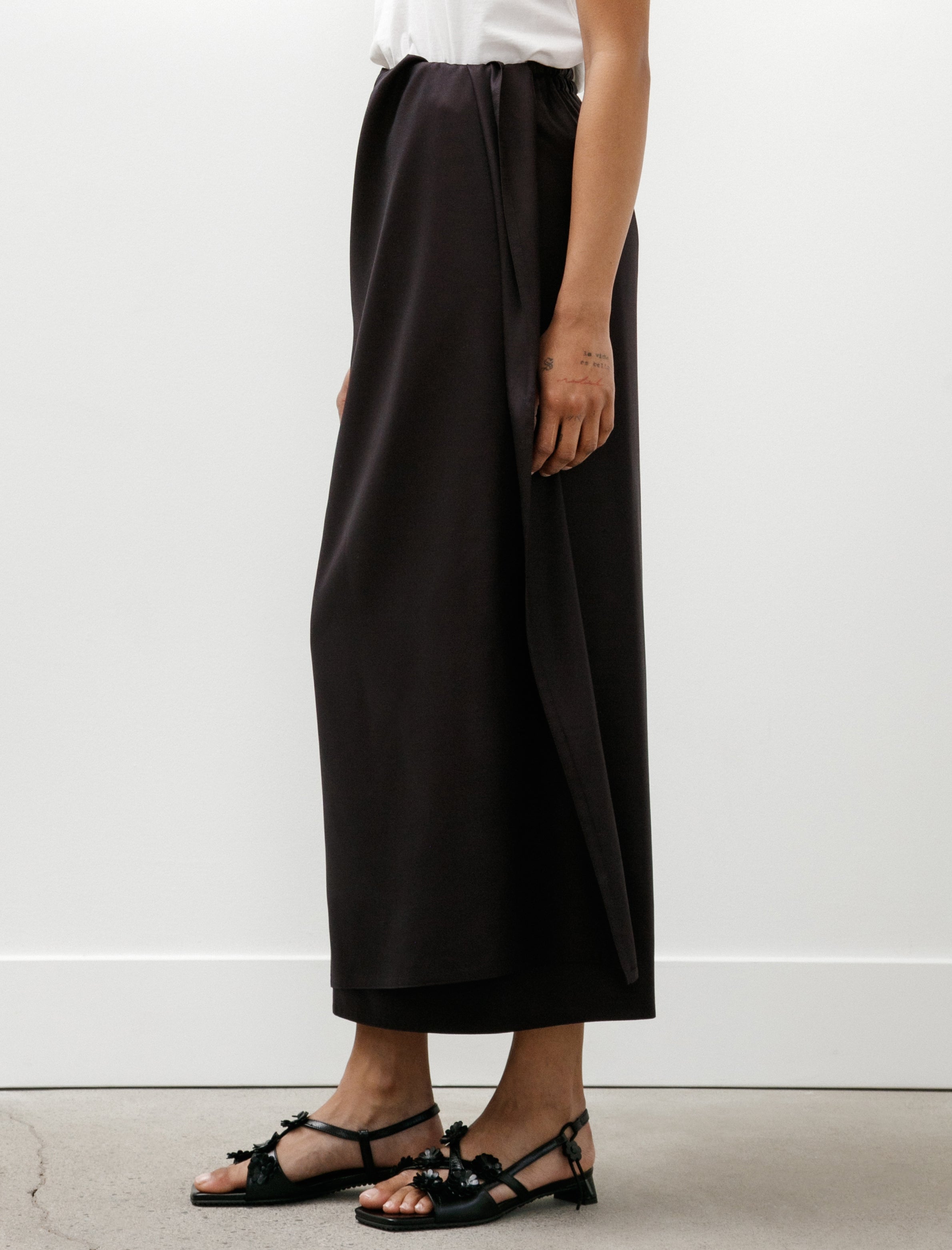 Dušan Long Sarong Skirt Twill Black Iris