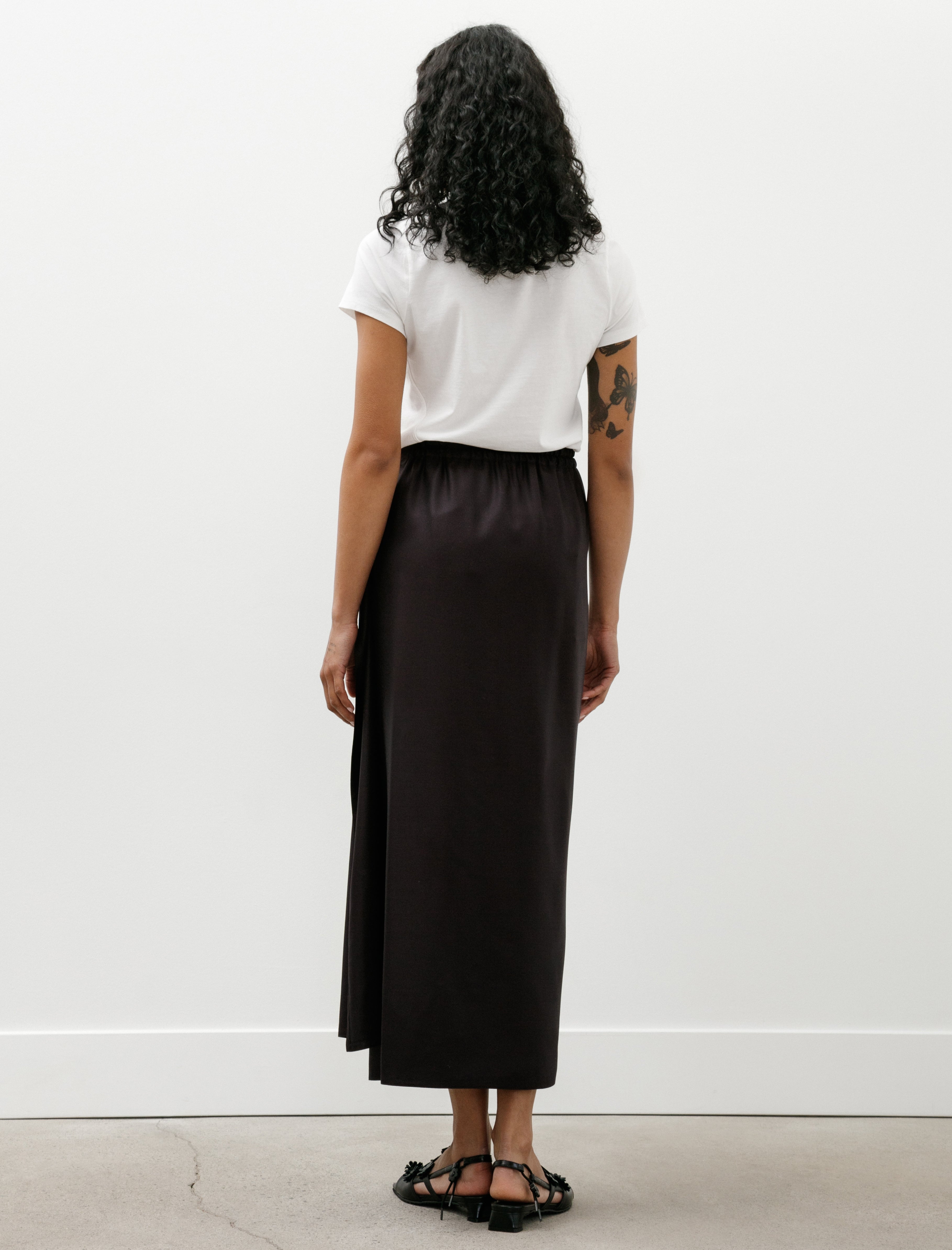 Dušan Long Sarong Skirt Twill Black Iris
