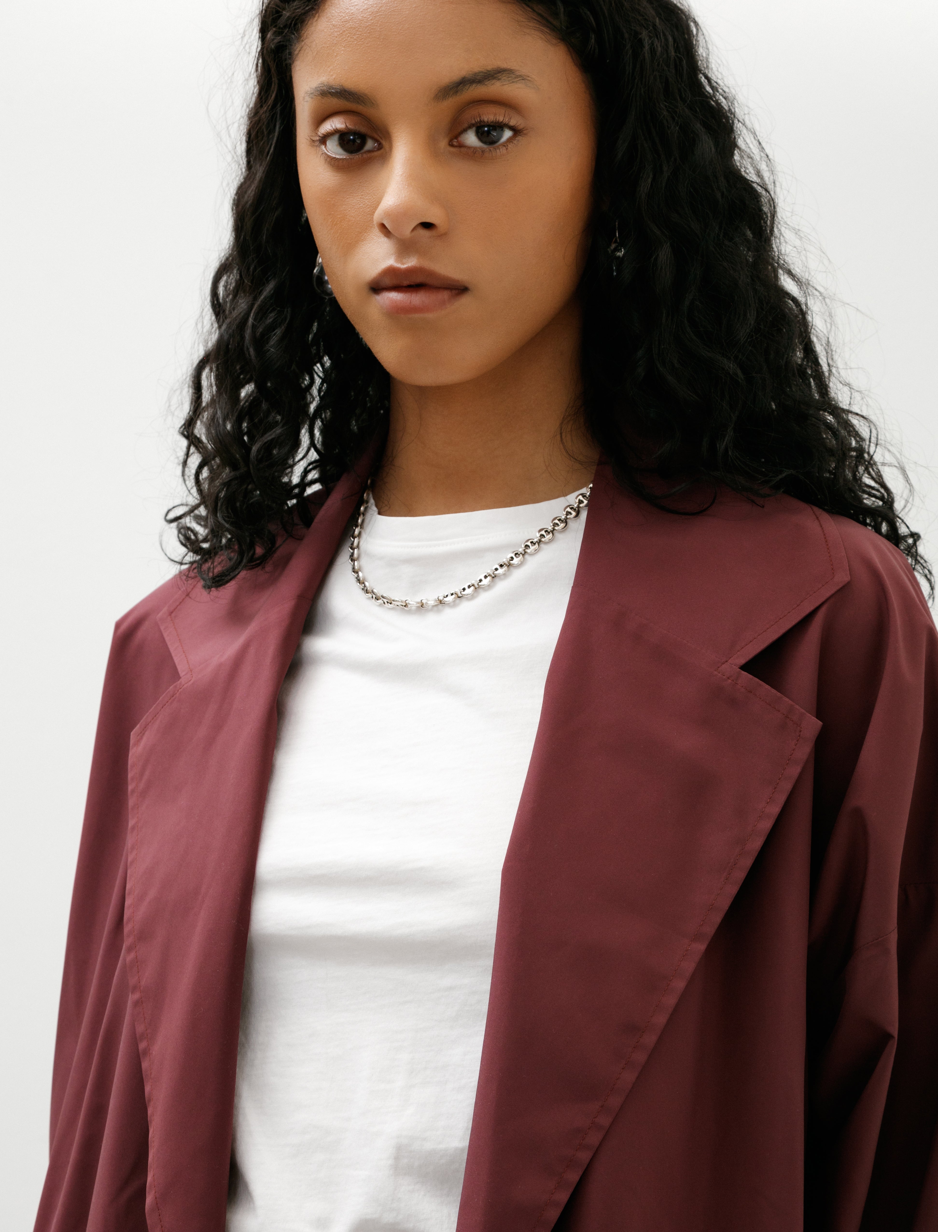 Dušan Oversized Coat Nylon Black Iris