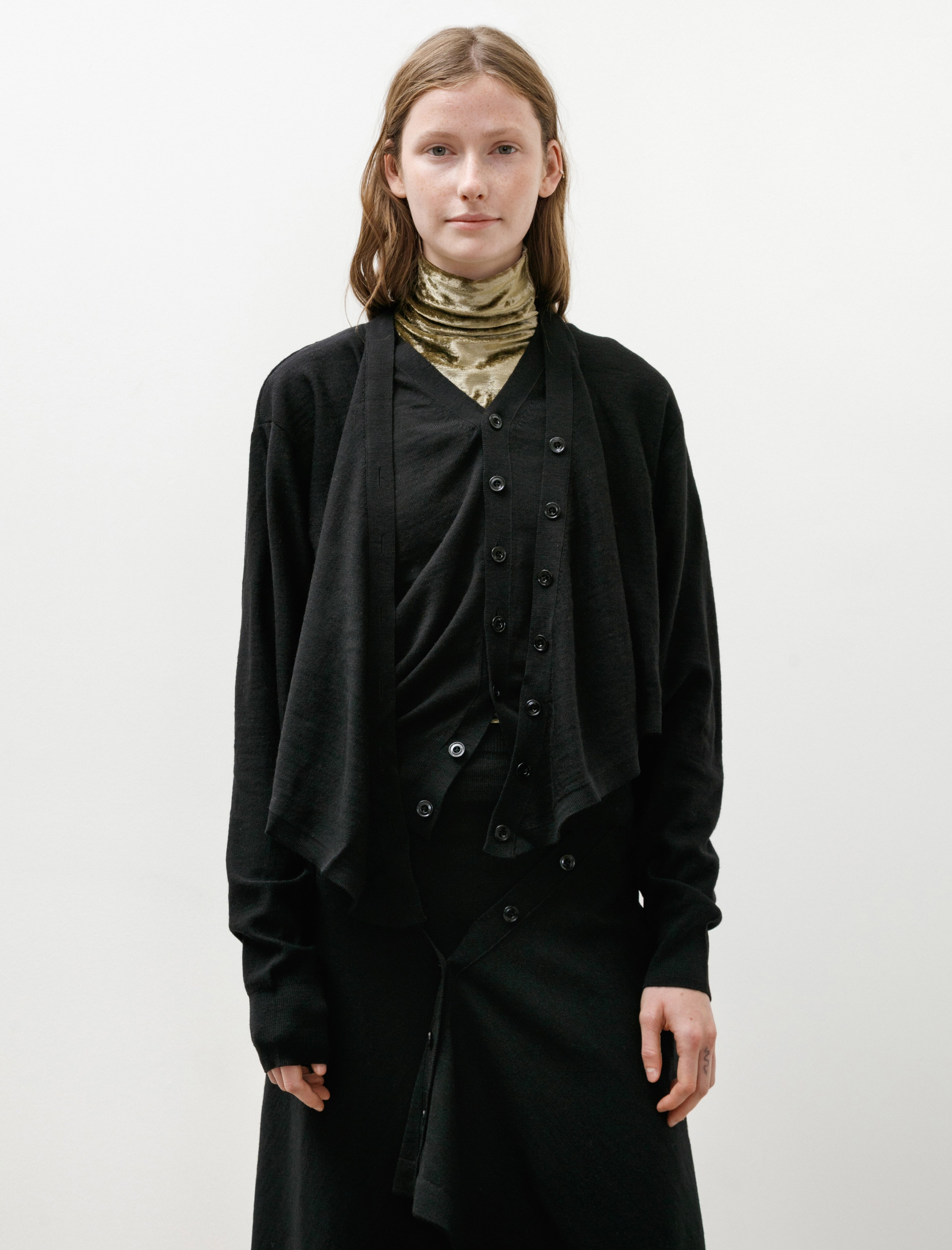 Lemaire Trompe L'Oeil Cardigan Black