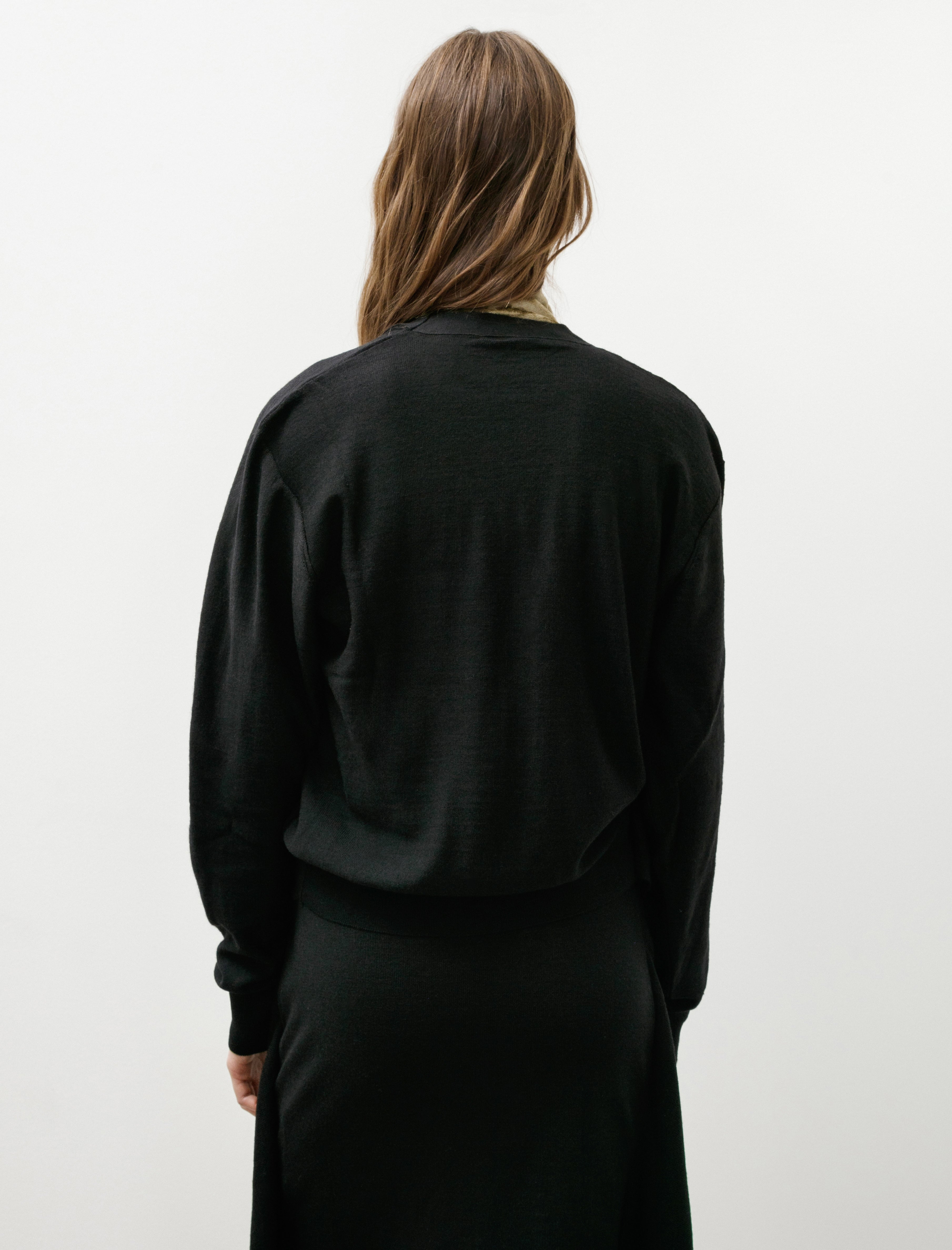 Lemaire Trompe L'Oeil Cardigan Black